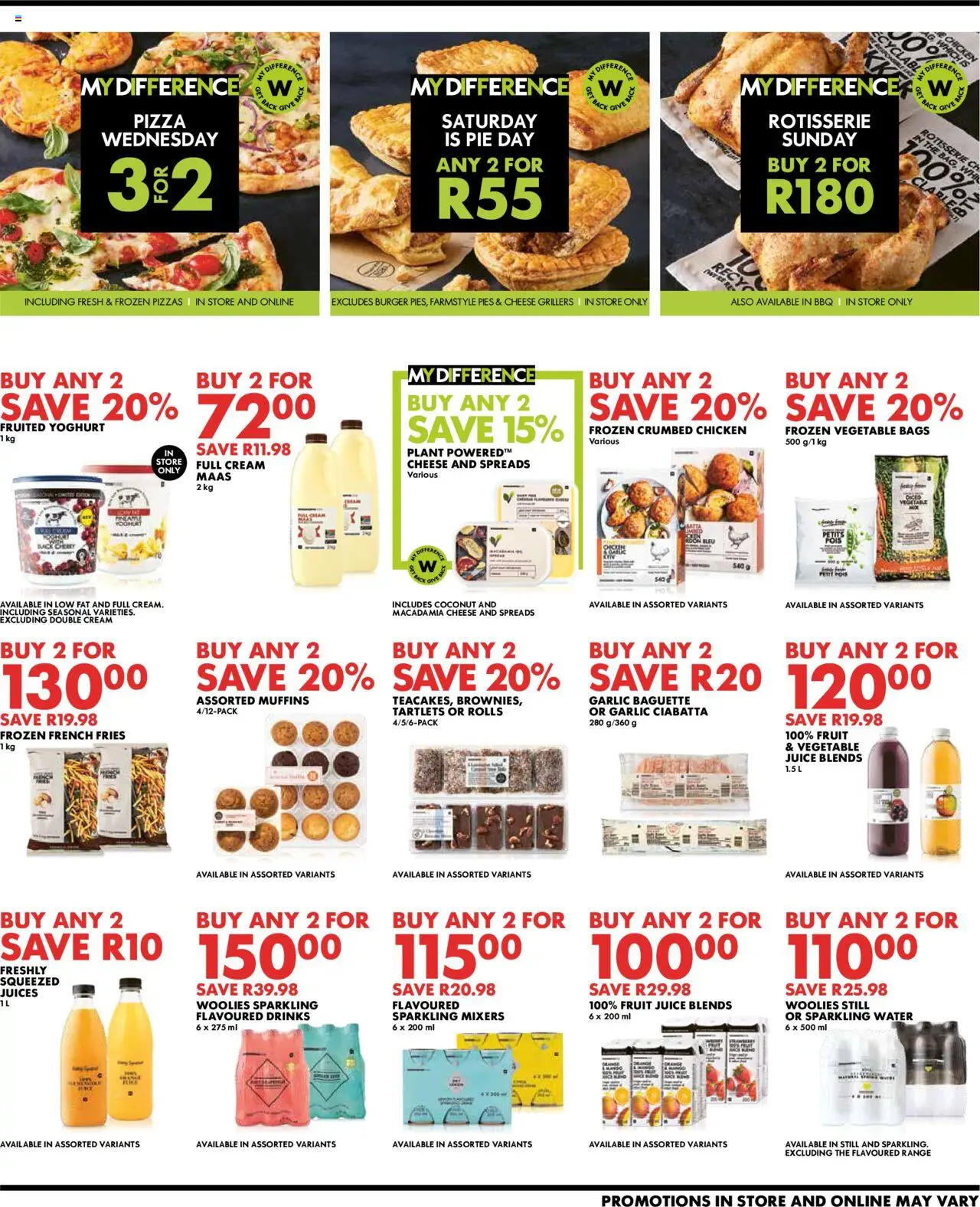 New Woolworths catalogue – valid from 22.09.2025 | Page: 5 | Products: Yoghurt, Pizza, Chicken, Water