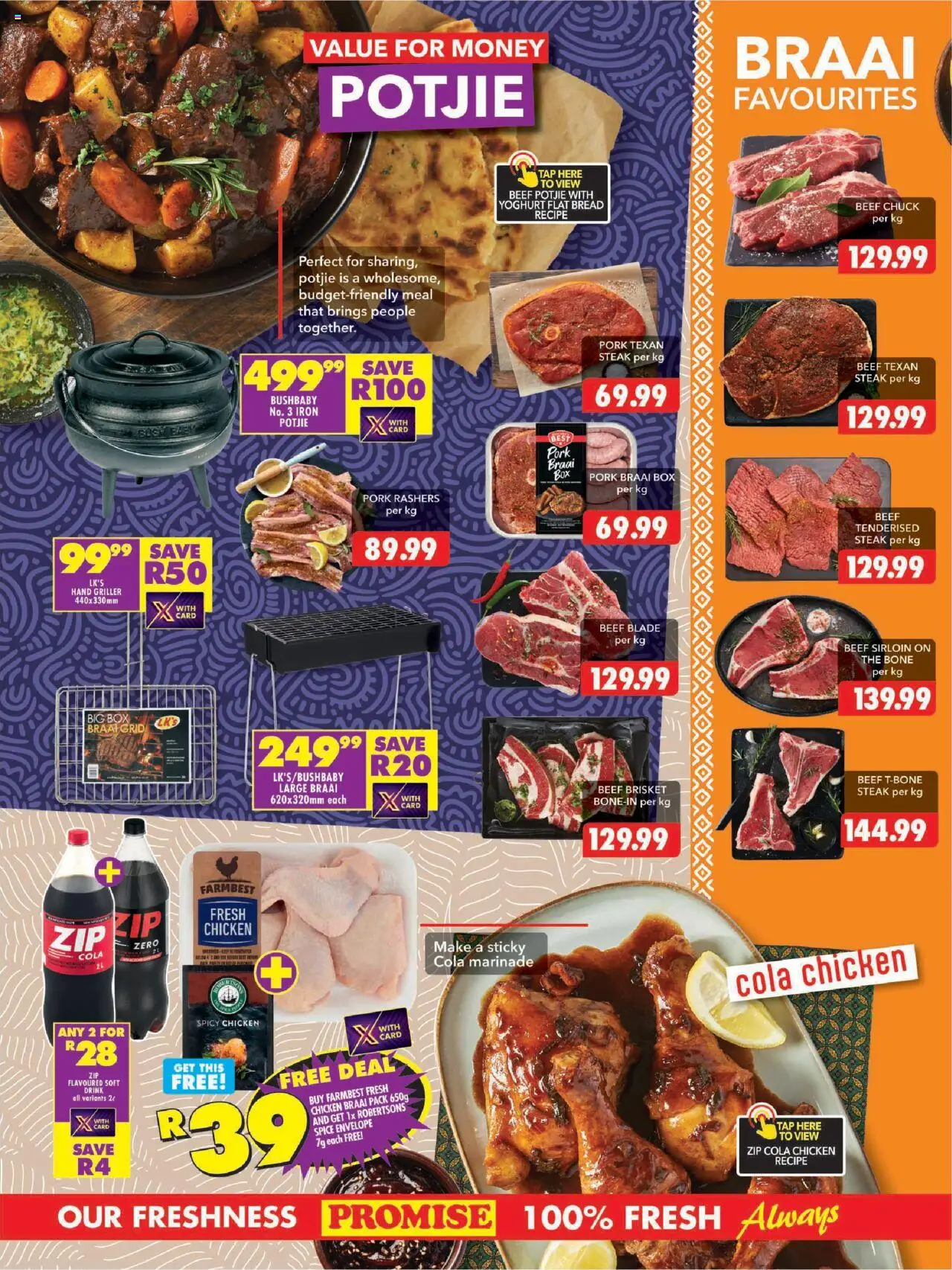 New Shoprite catalogue – valid from 22.09.2025 | Page: 2 | Products: Yoghurt, Box, Chicken, Beef