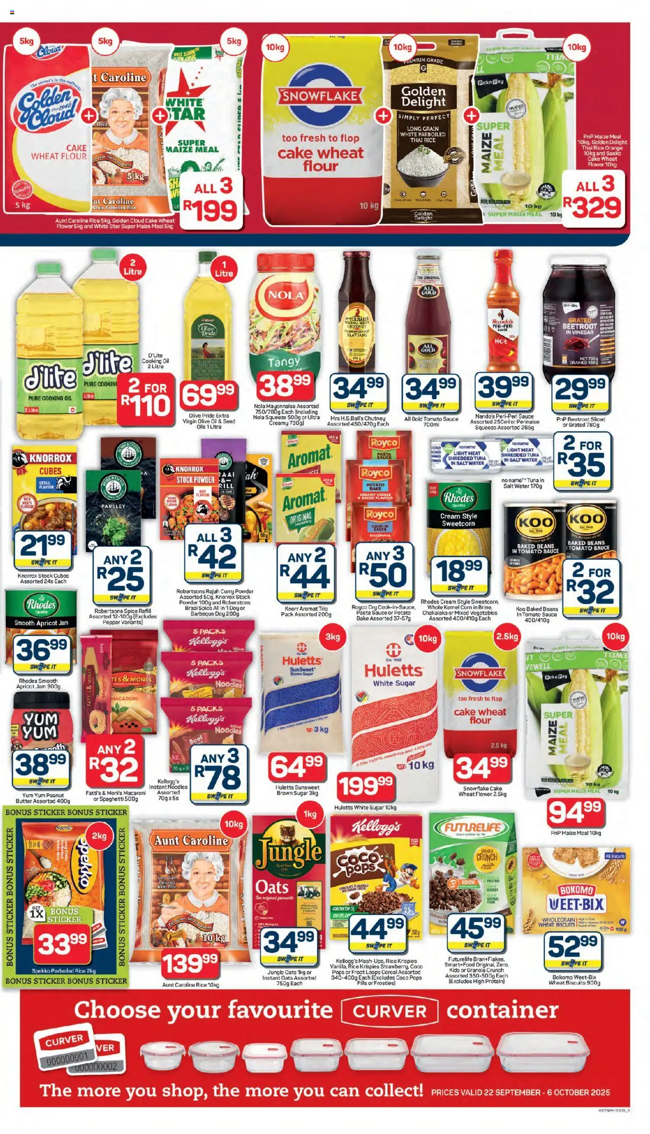 New Pick n Pay catalogue – valid from 22.09.2025 | Page: 3 | Products: Chutney, Butter, Oats, Beef