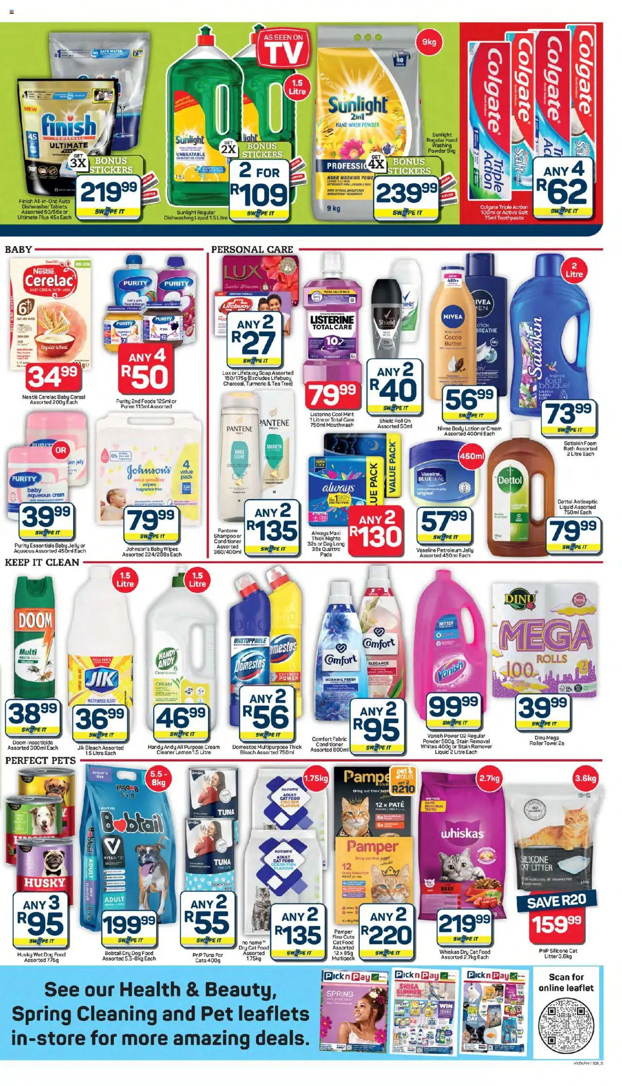 New Pick n Pay catalogue – valid from 22.09.2025 | Page: 5 | Products: Toothpaste, Stain remover, Dog food, Dishwashing liquid