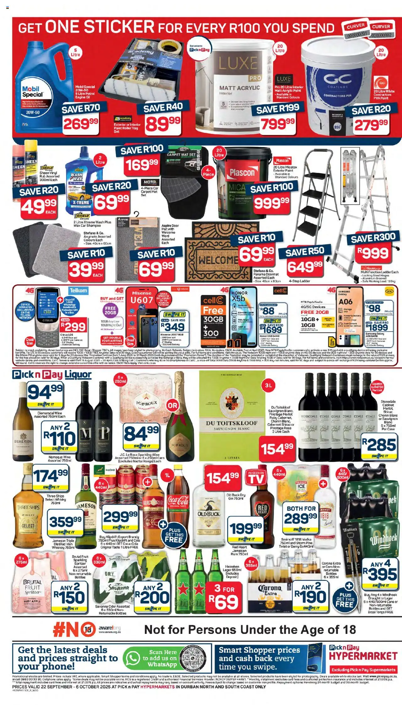 New Pick n Pay catalogue – valid from 22.09.2025 | Page: 8 | Products: Box, Doormat, Wax, Whiskey