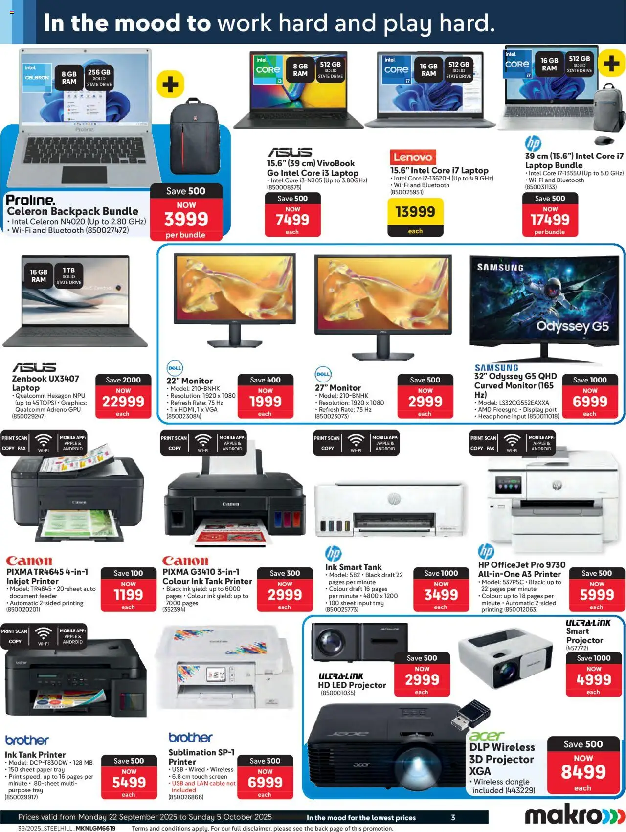 New Makro catalogue – valid from 22.09.2025 | Page: 3 | Products: Monitor, Cable, Tank, USB