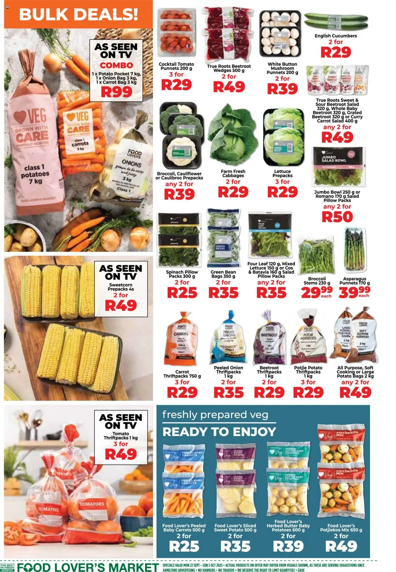 New Food Lover's Market catalogue – valid from 22.09.2025 | Page: 2 | Products: Bag, TV, Butter, Onions
