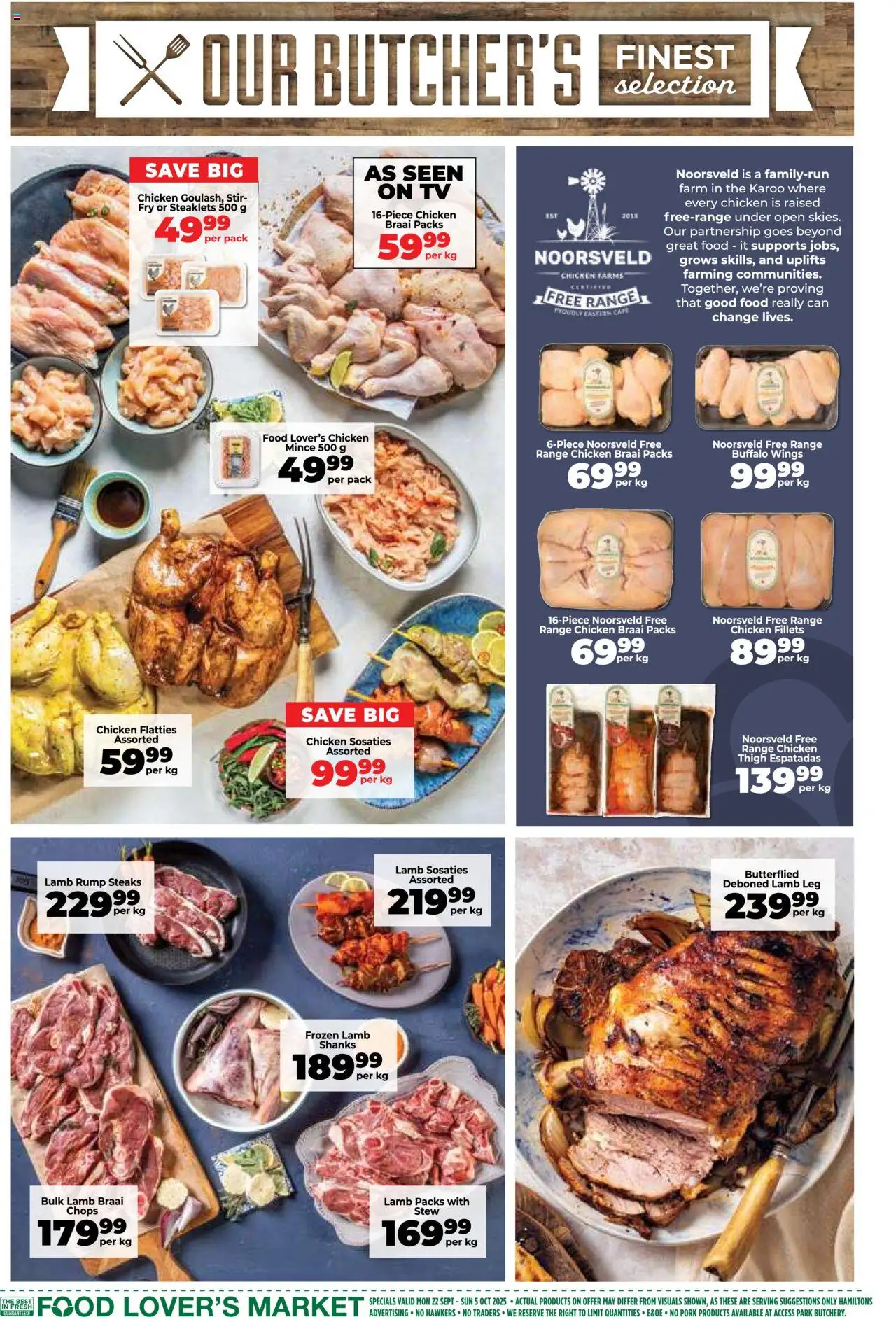 New Food Lover's Market catalogue – valid from 22.09.2025 | Page: 10 | Products: TV, Chicken, Pork