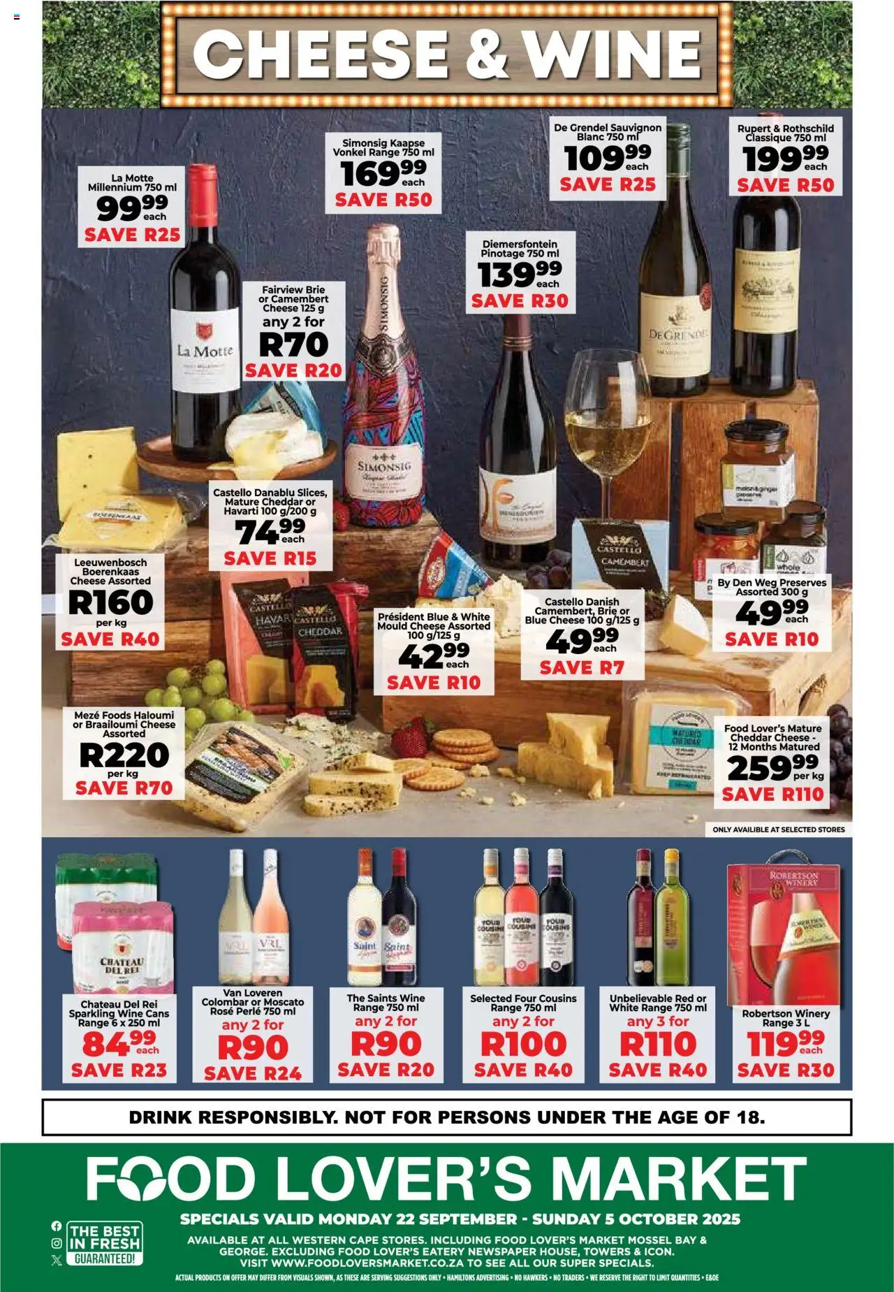 New Food Lover's Market catalogue – valid from 22.09.2025 | Page: 16 | Products: Cheese, Wine