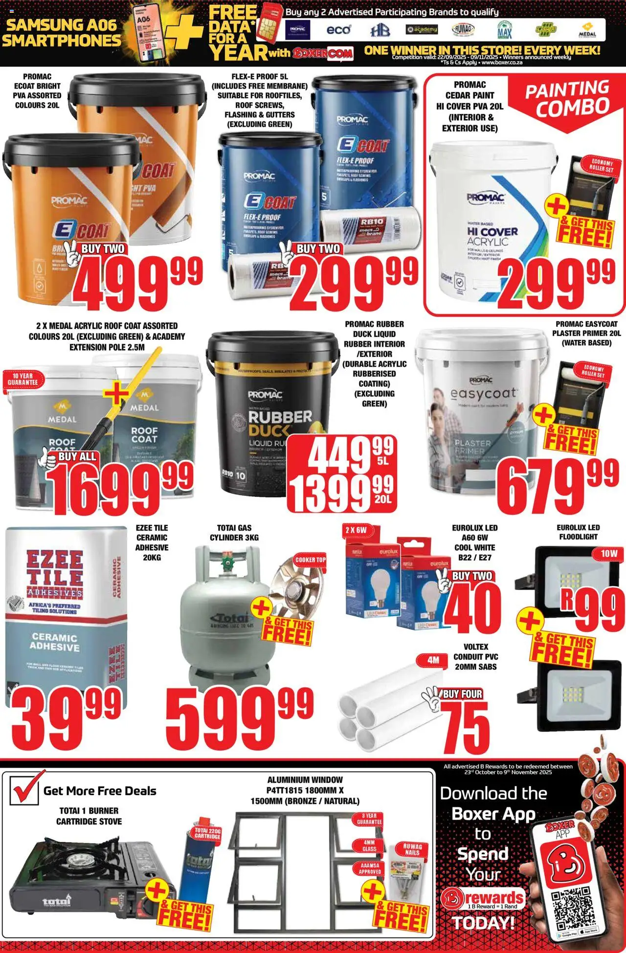 New Boxer catalogue – valid from 25.09.2025 | Page: 3 | Products: Cover, Stove, Paint, Plaster primer