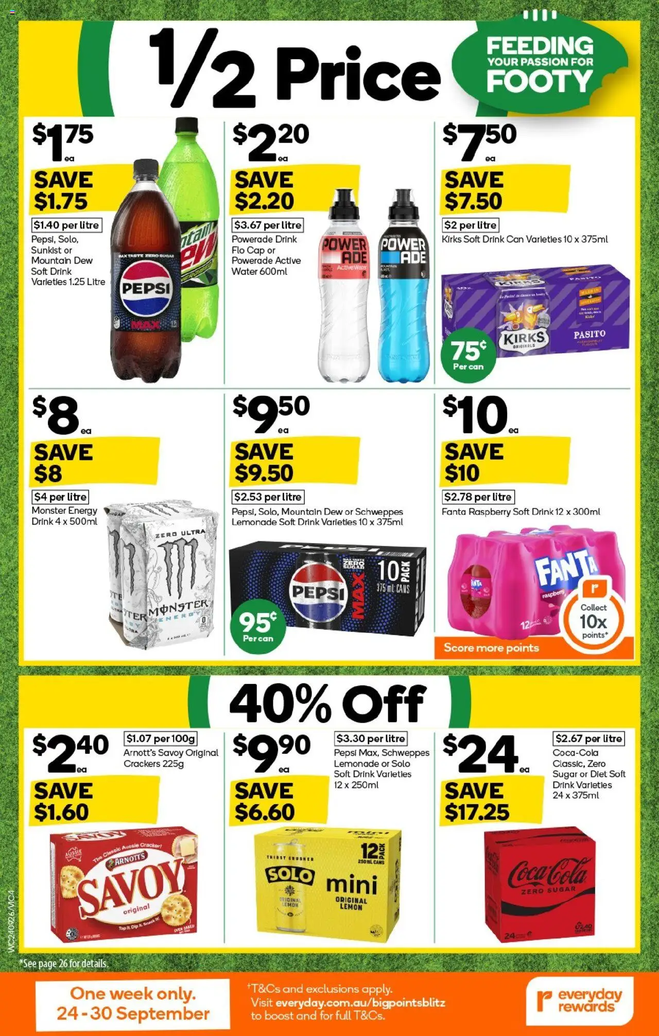 Woolworths catalogue - valid from 24.09.2025 | Page: 4 | Products: Crackers, Tap, Water, Lemon