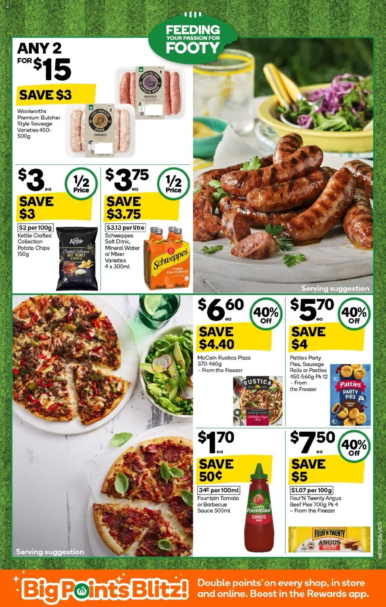 Woolworths catalogue - valid from 24.09.2025 | Page: 5 | Products: Beef, Sausage, Pies, Mixer