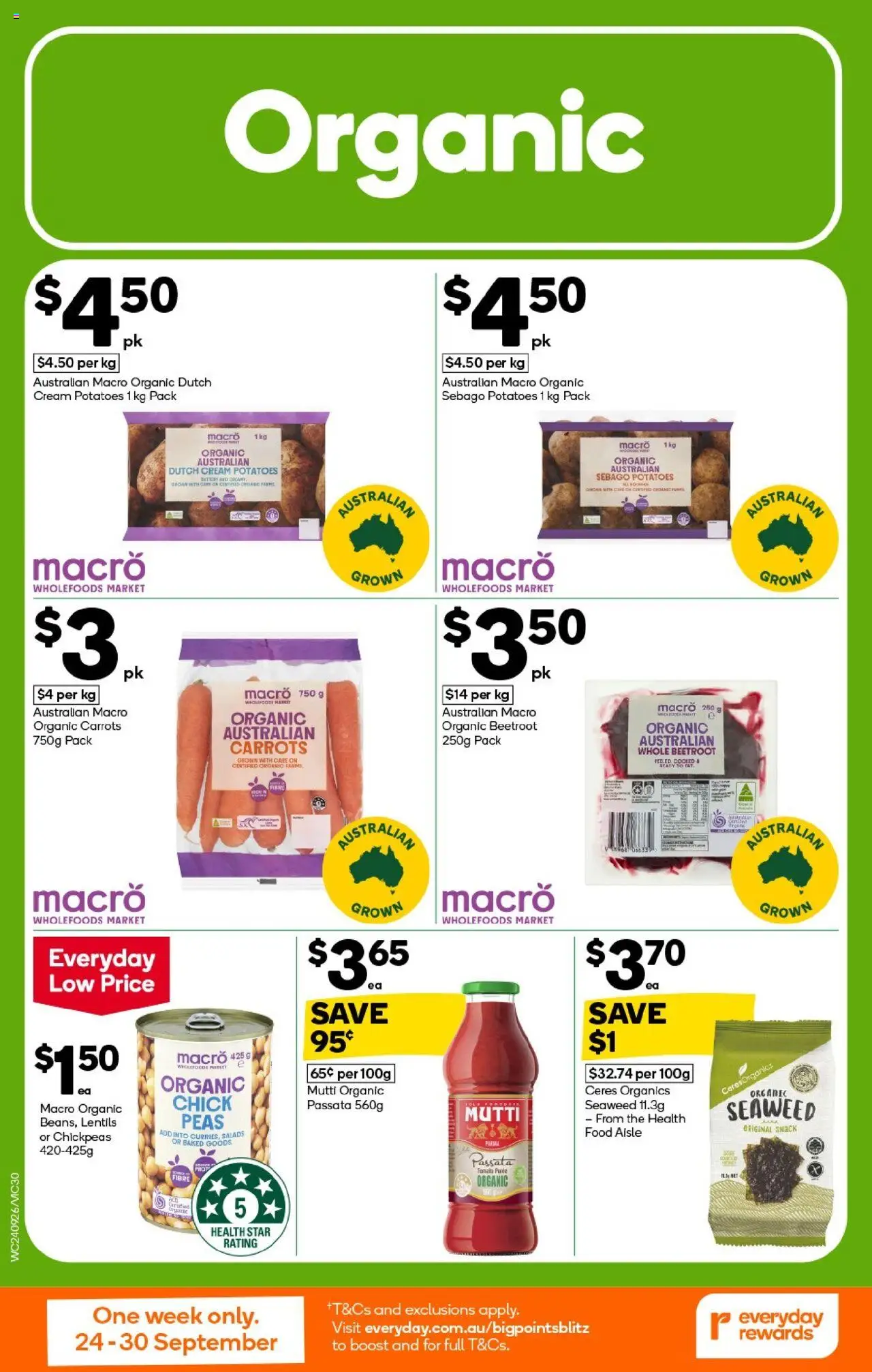 Woolworths catalogue - valid from 24.09.2025 | Page: 30 | Products: Carrots, Cream, Salad, Beetroot