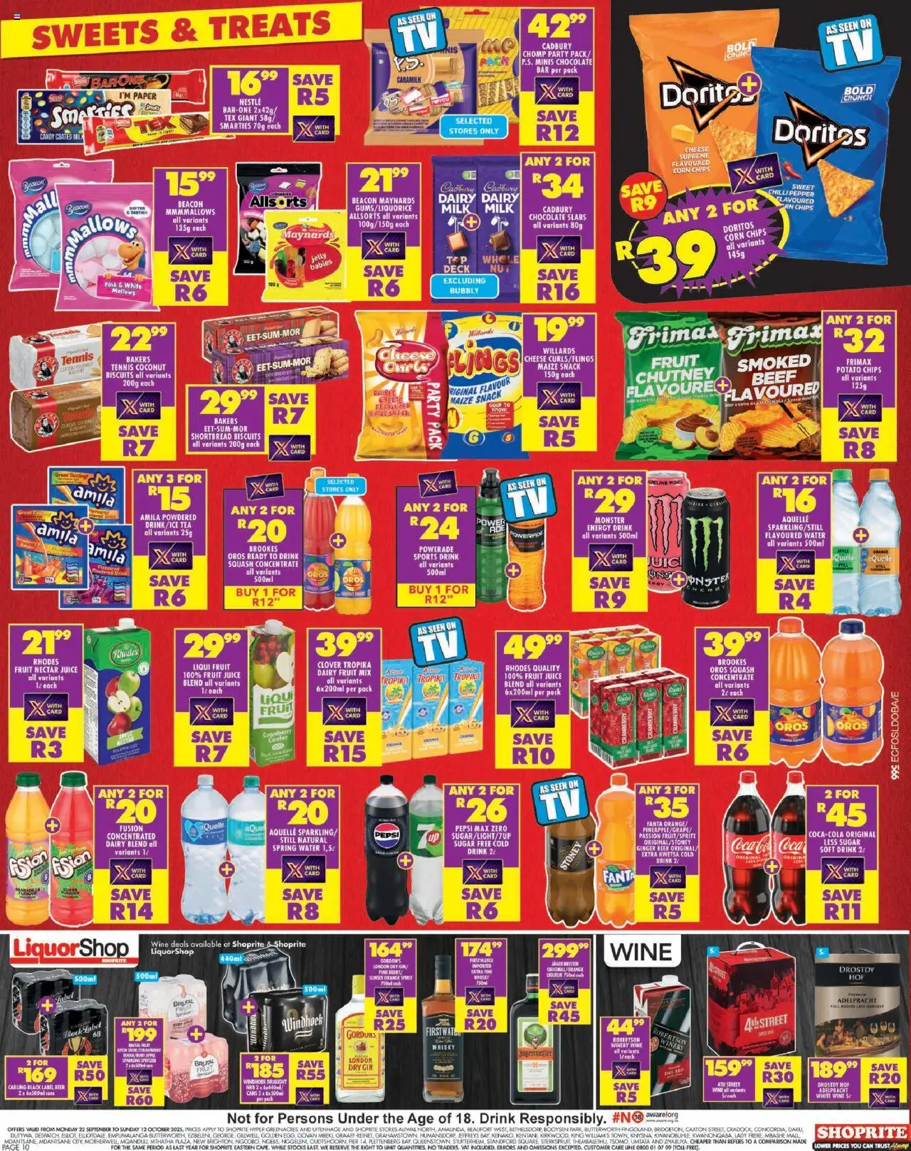 New Shoprite catalogue – valid from 22.09.2025 | Page: 10 | Products: Chutney, Cooler, Dairy blend, Pepper