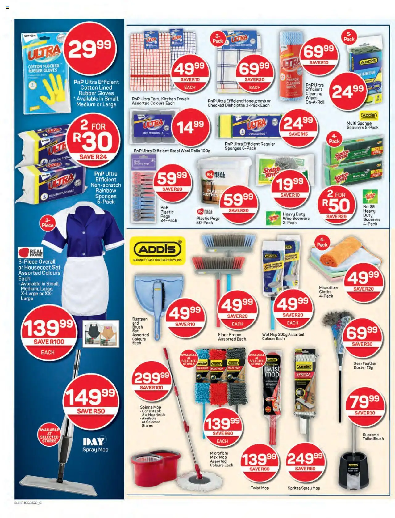 New Pick n Pay catalogue – valid from 22.09.2025 | Page: 6 | Products: Gloves, Toilet, Mop, Steel wool