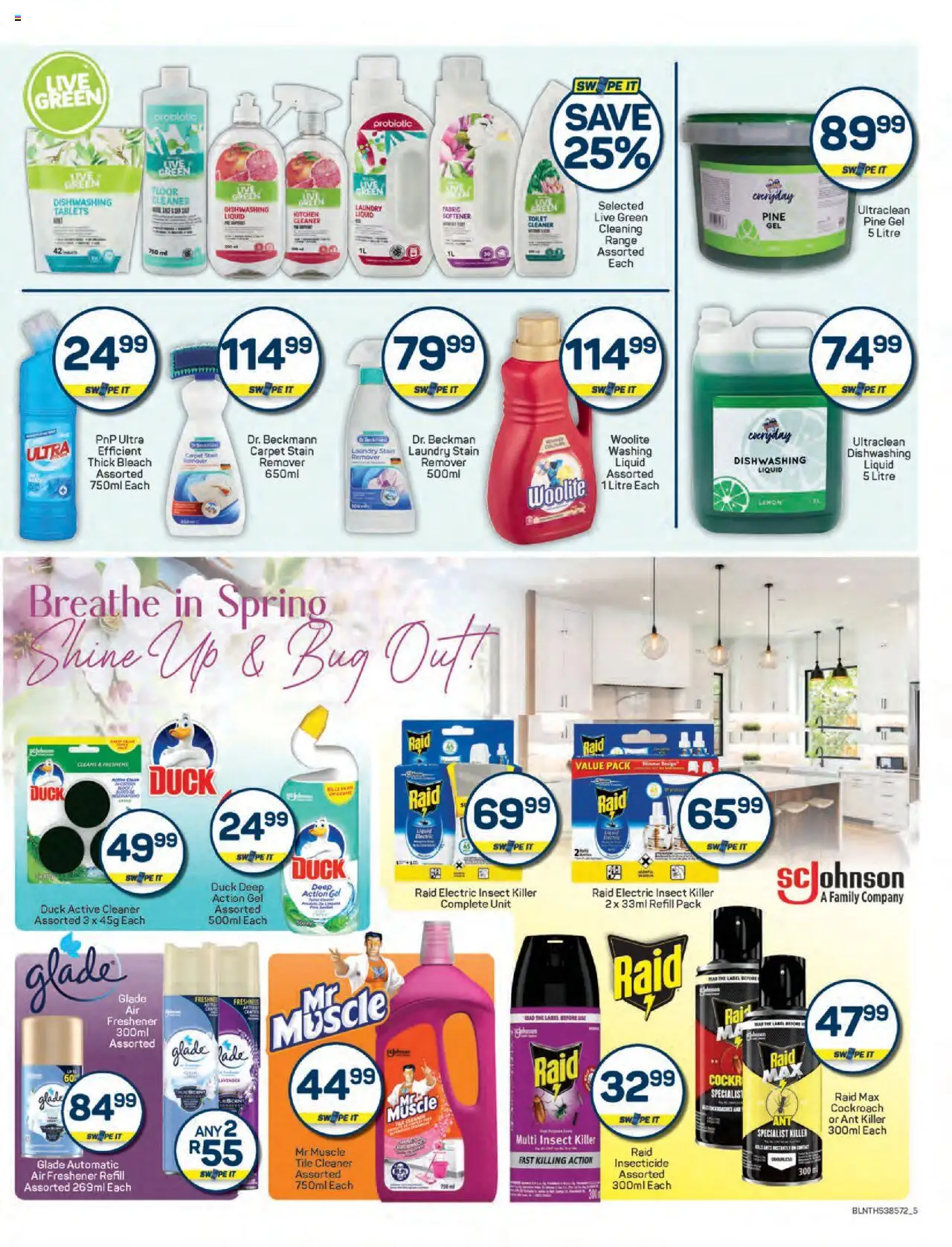 New Pick n Pay catalogue – valid from 22.09.2025 | Page: 5 | Products: Toilet, Carpet, Air freshener, Bleach
