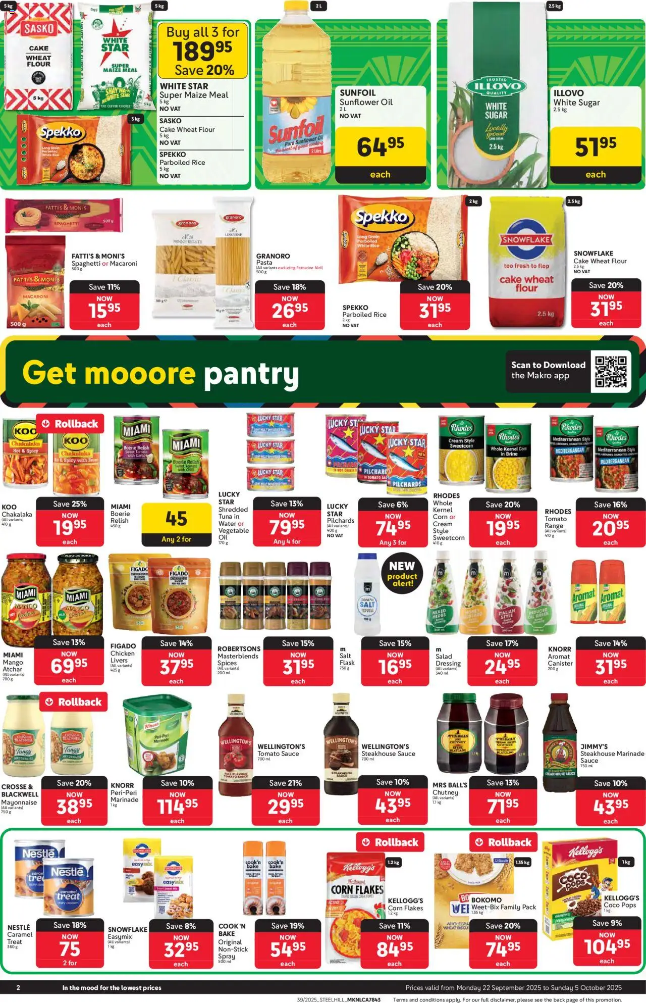 New Makro catalogue – valid from 22.09.2025 | Page: 2 | Products: Corn, Flask, Spices, Sugar