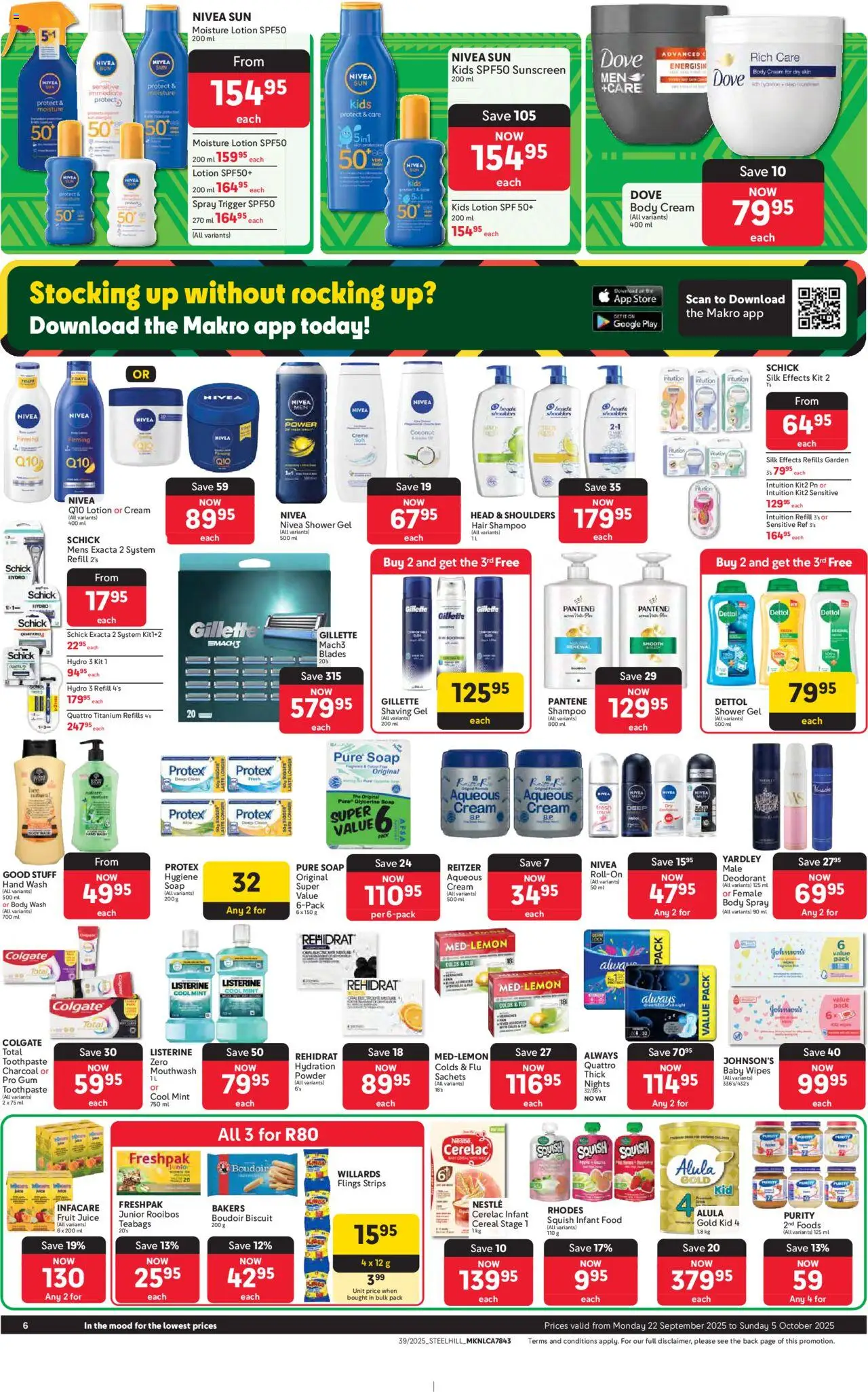 New Makro catalogue – valid from 22.09.2025 | Page: 6 | Products: Body spray, Shampoo, Deodorant, Body wash