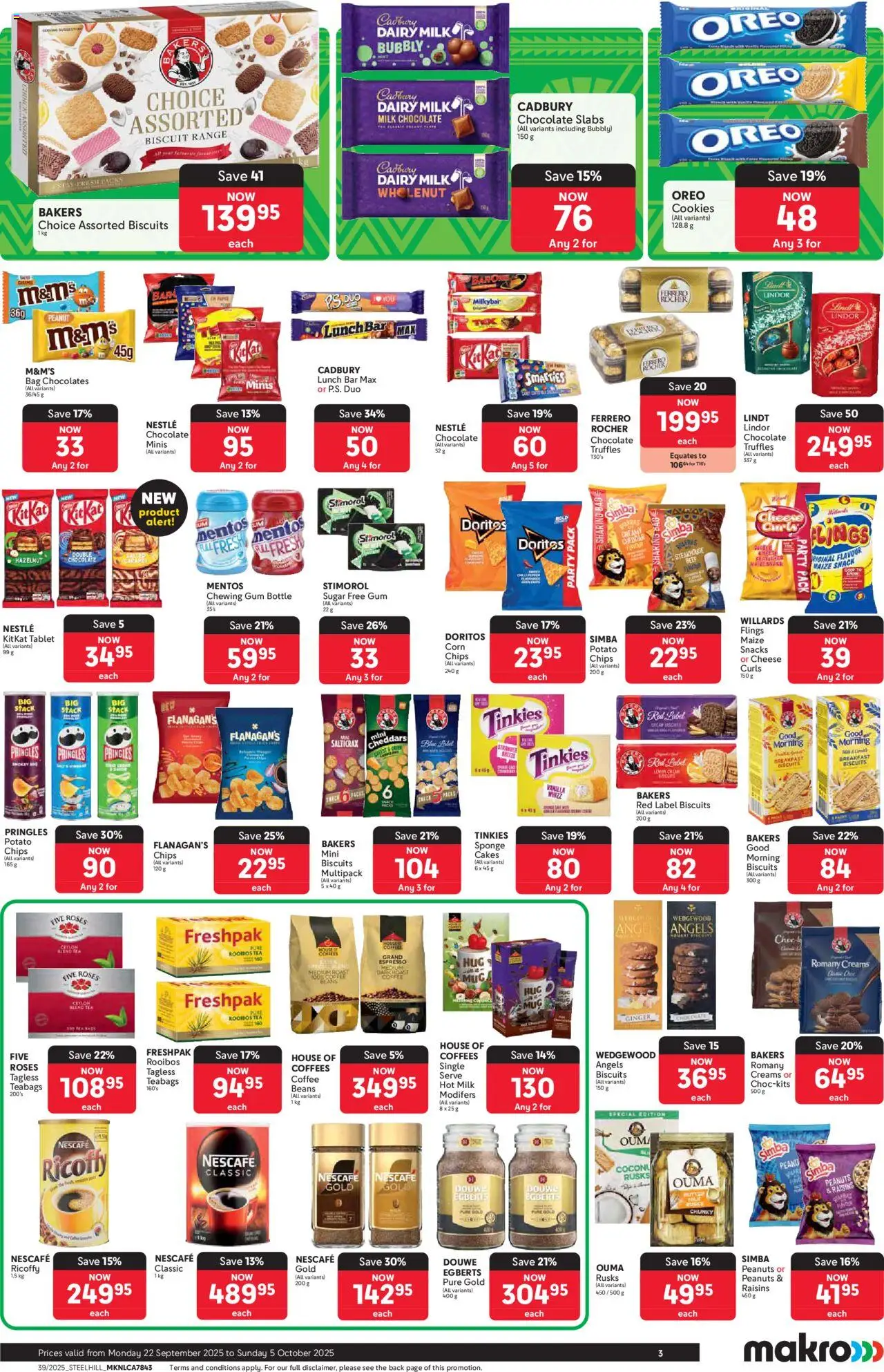 New Makro catalogue – valid from 22.09.2025 | Page: 3 | Products: Corn, Tablet, Cookies, Sugar