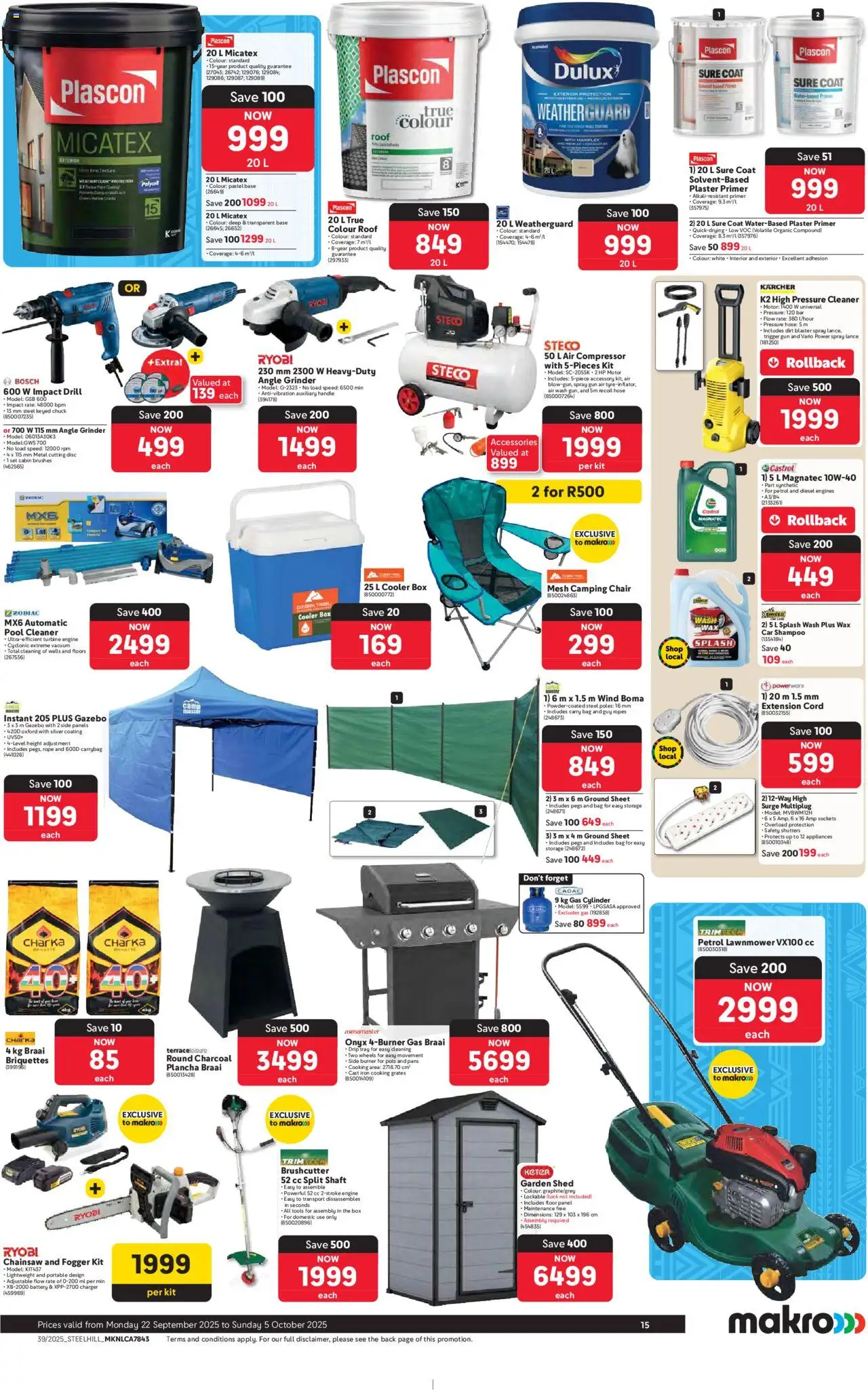 New Makro catalogue – valid from 22.09.2025 | Page: 15 | Products: Primer, Drill, Battery, Wax