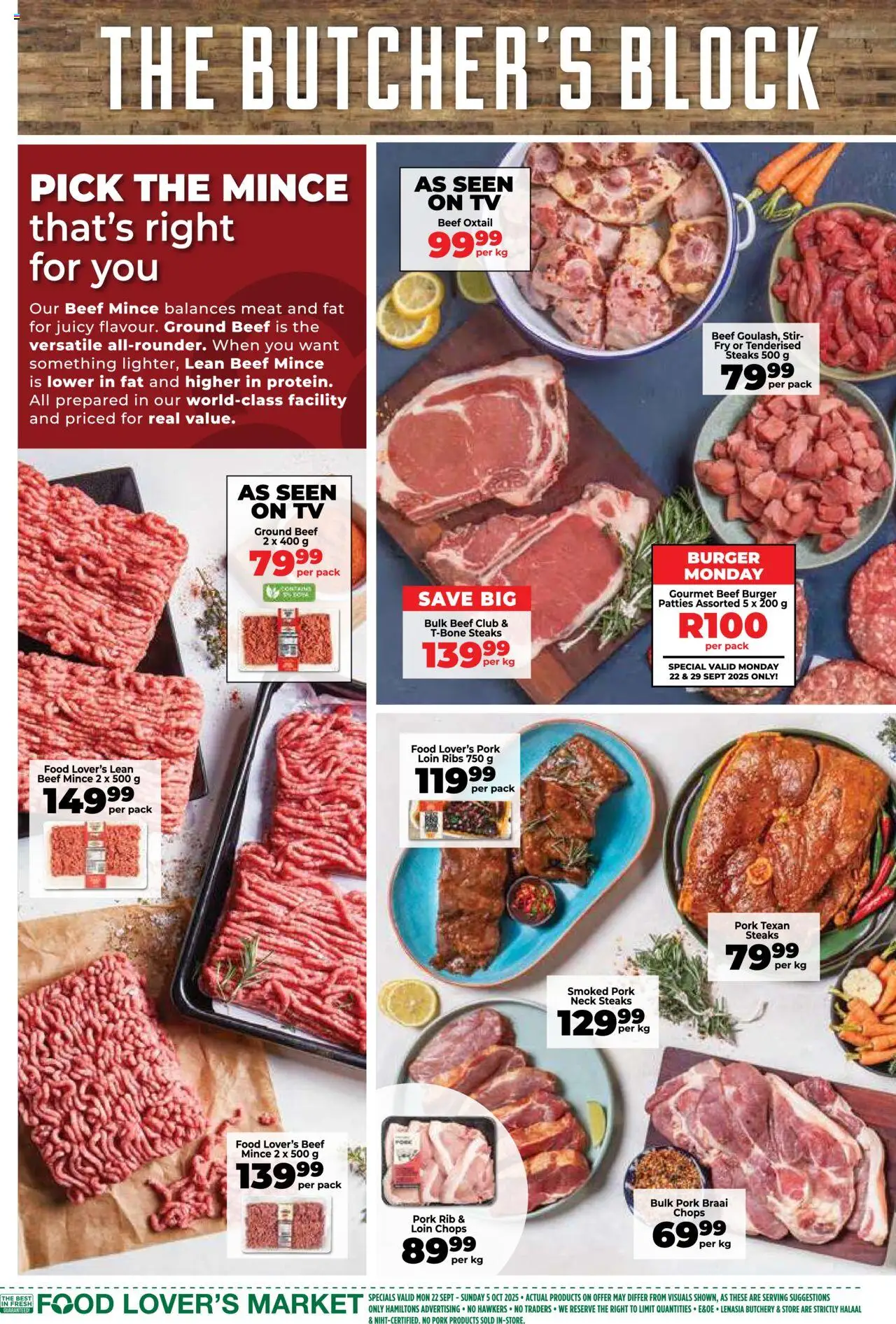 New Food Lover's Market catalogue – valid from 22.09.2025 | Page: 8 | Products: TV, Ribs, Pork, Beef
