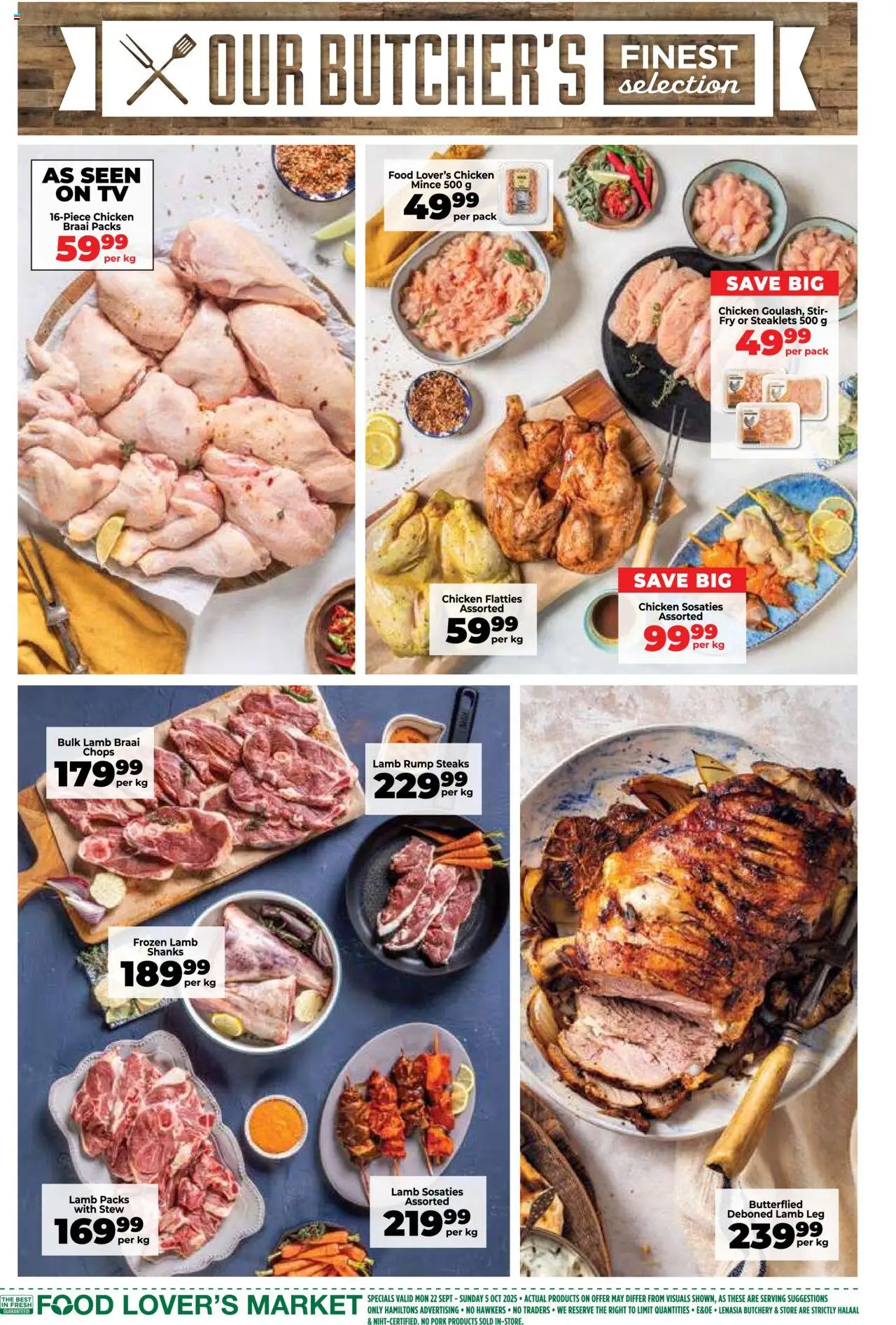 New Food Lover's Market catalogue – valid from 22.09.2025 | Page: 10 | Products: TV, Chicken, Pork