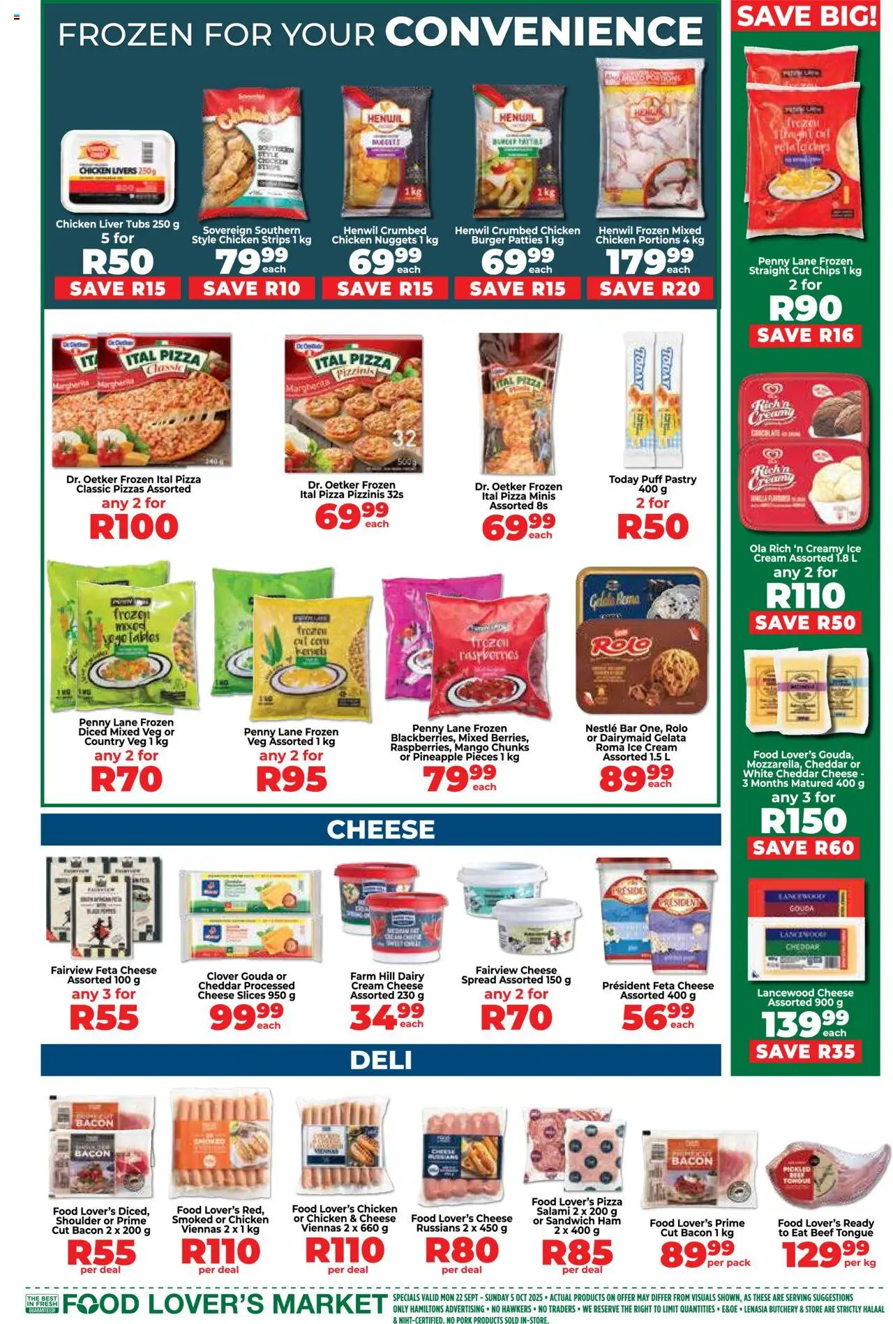 New Food Lover's Market catalogue – valid from 22.09.2025 | Page: 7 | Products: Chicken, Cream, Ice cream, Bacon