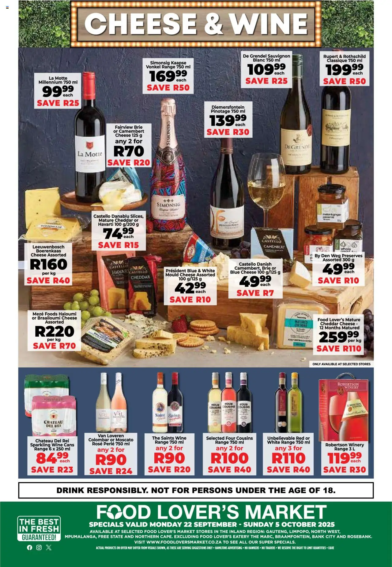 New Food Lover's Market catalogue – valid from 22.09.2025 | Page: 16 | Products: Cheese, Wine