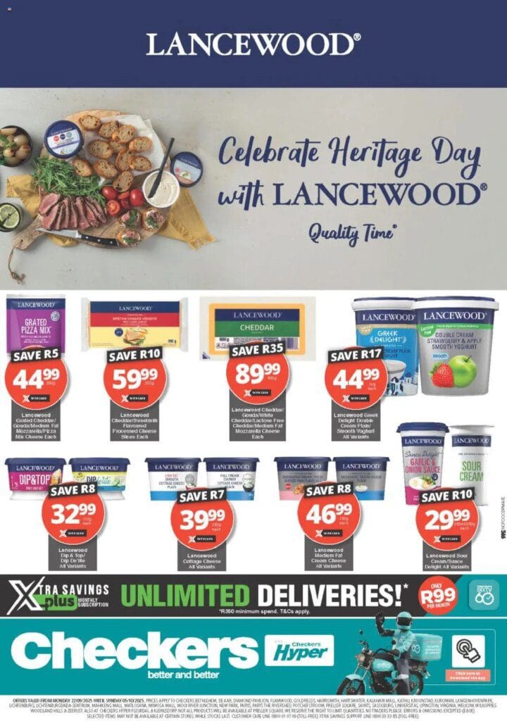 Checkers catalogue Specials Monday 15 September Northern Cape – Lancewood
