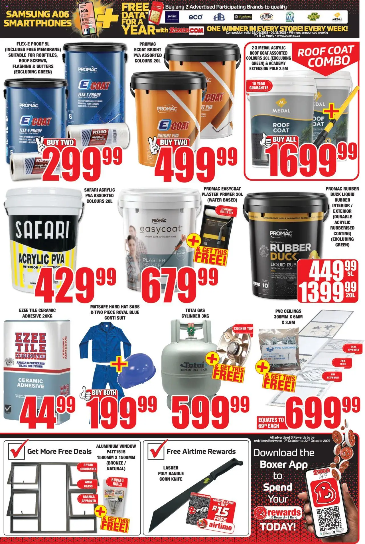 New Boxer catalogue – valid from 22.09.2025 | Page: 3 | Products: Primer, Corn, Plaster, Water