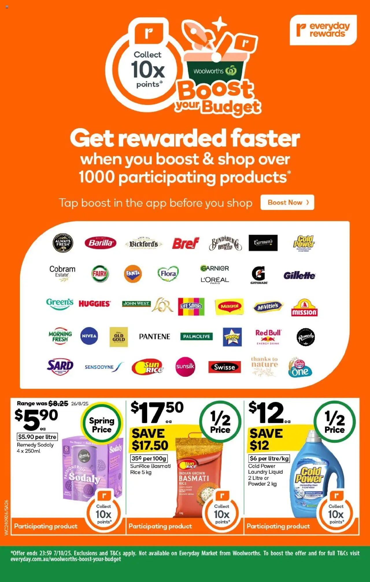 Woolworths catalogue - valid from 24.09.2025 | Page: 26 | Products: Energy drink, Tap, Water, Laundry