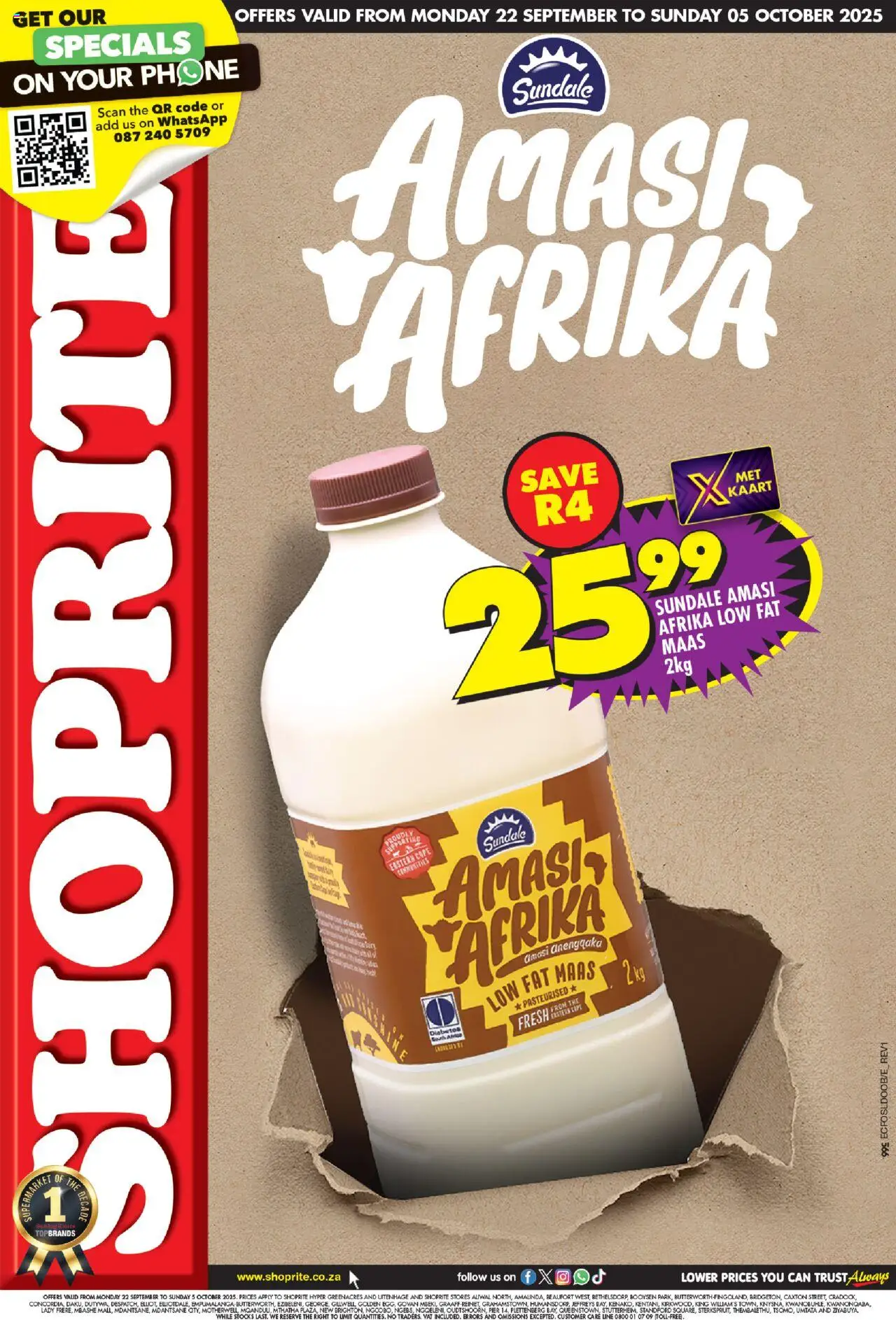 New Shoprite catalogue – valid from 22.09.2025 | Page: 1 | Products: Phone