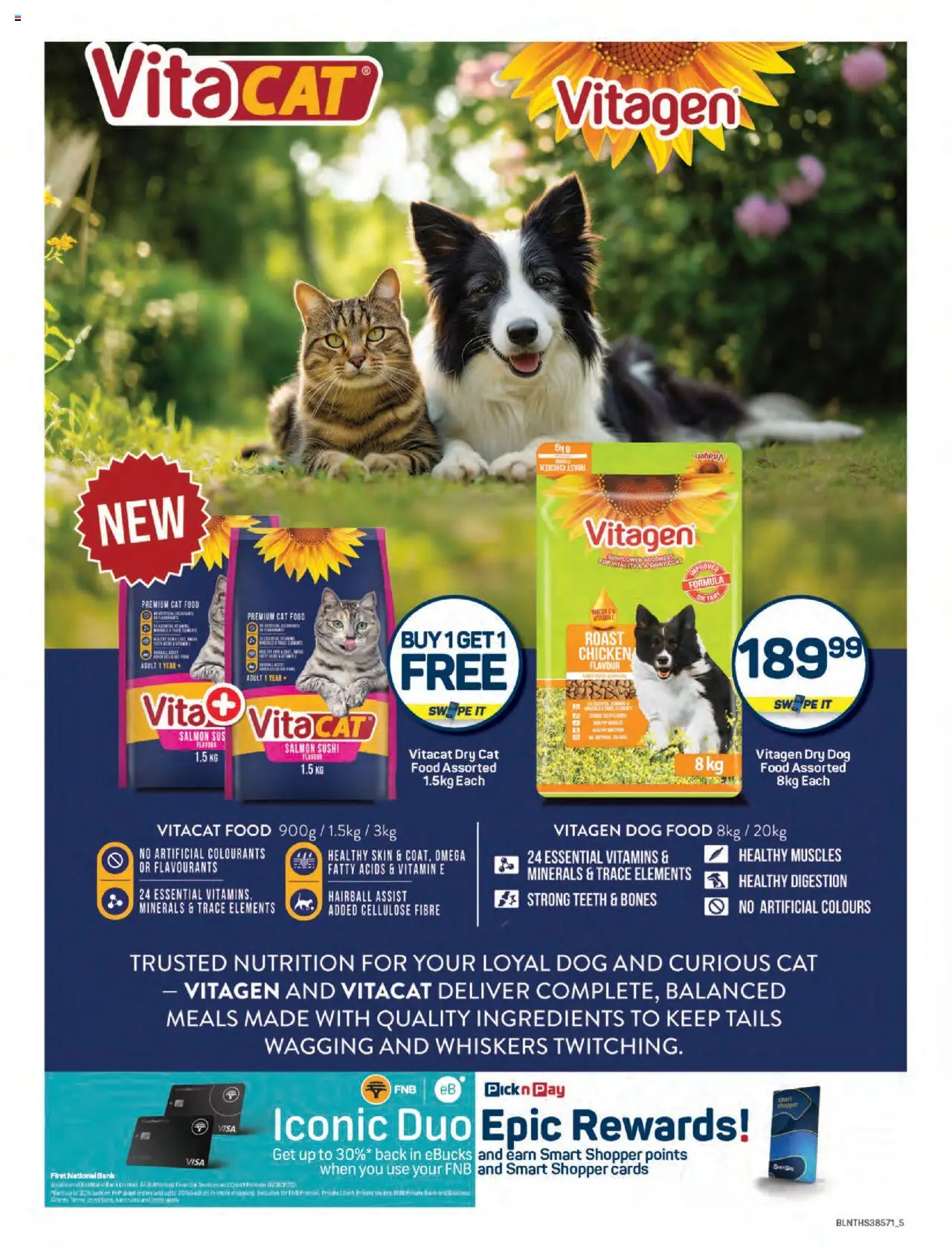 New Pick n Pay catalogue – valid from 22.09.2025 | Page: 5 | Products: Coat, Chicken, Cat food, Dog food