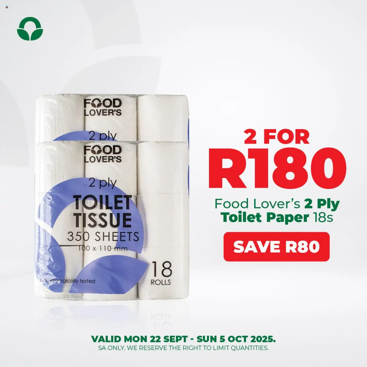 New Food Lover's Market catalogue – valid from 22.09.2025 | Page: 9 | Products: Toilet, Paper, Toilet paper