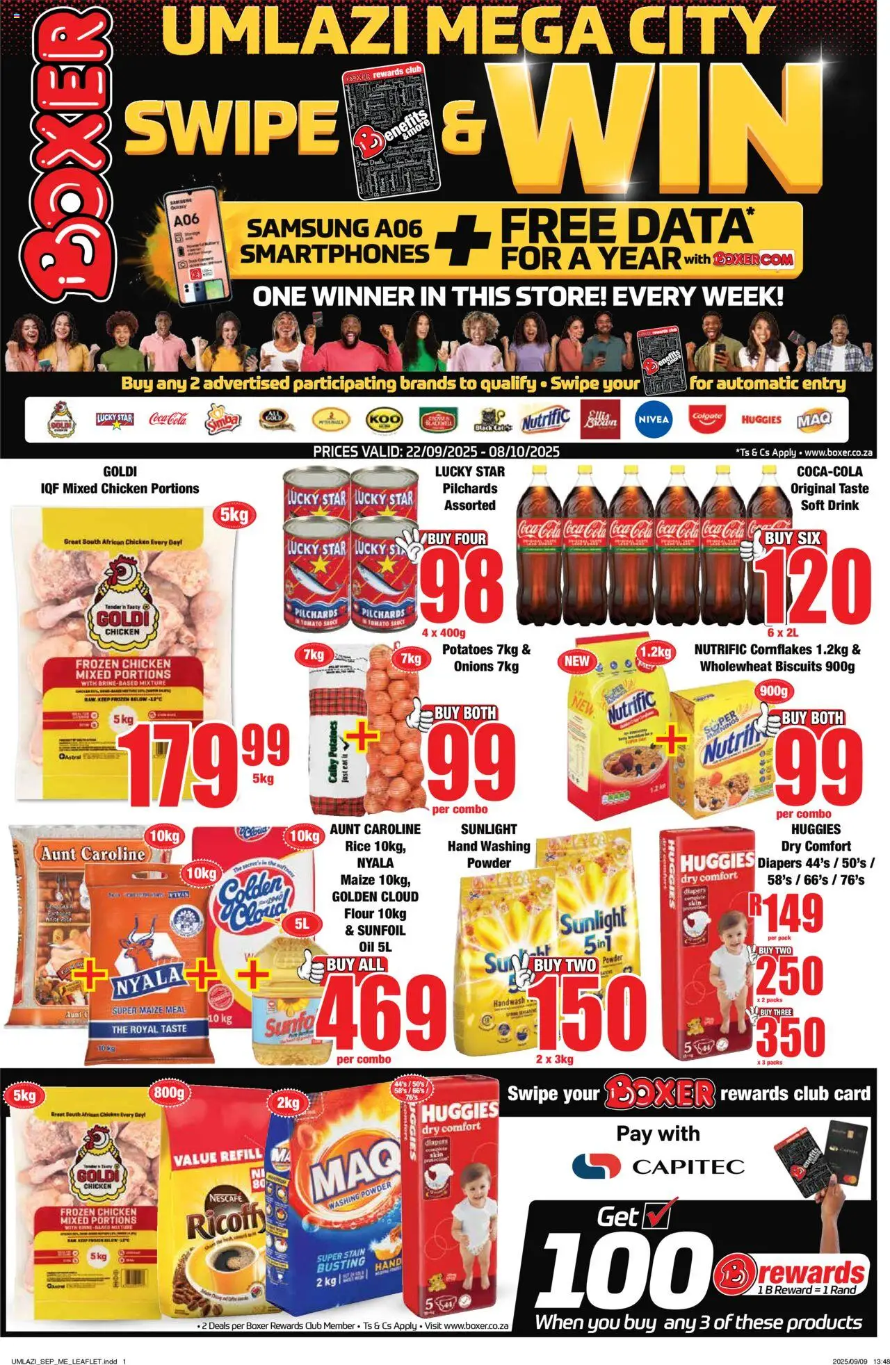 New Boxer catalogue – valid from 22.09.2025 | Page: 1 | Products: Pilchards, Flour, Powder, Sauce