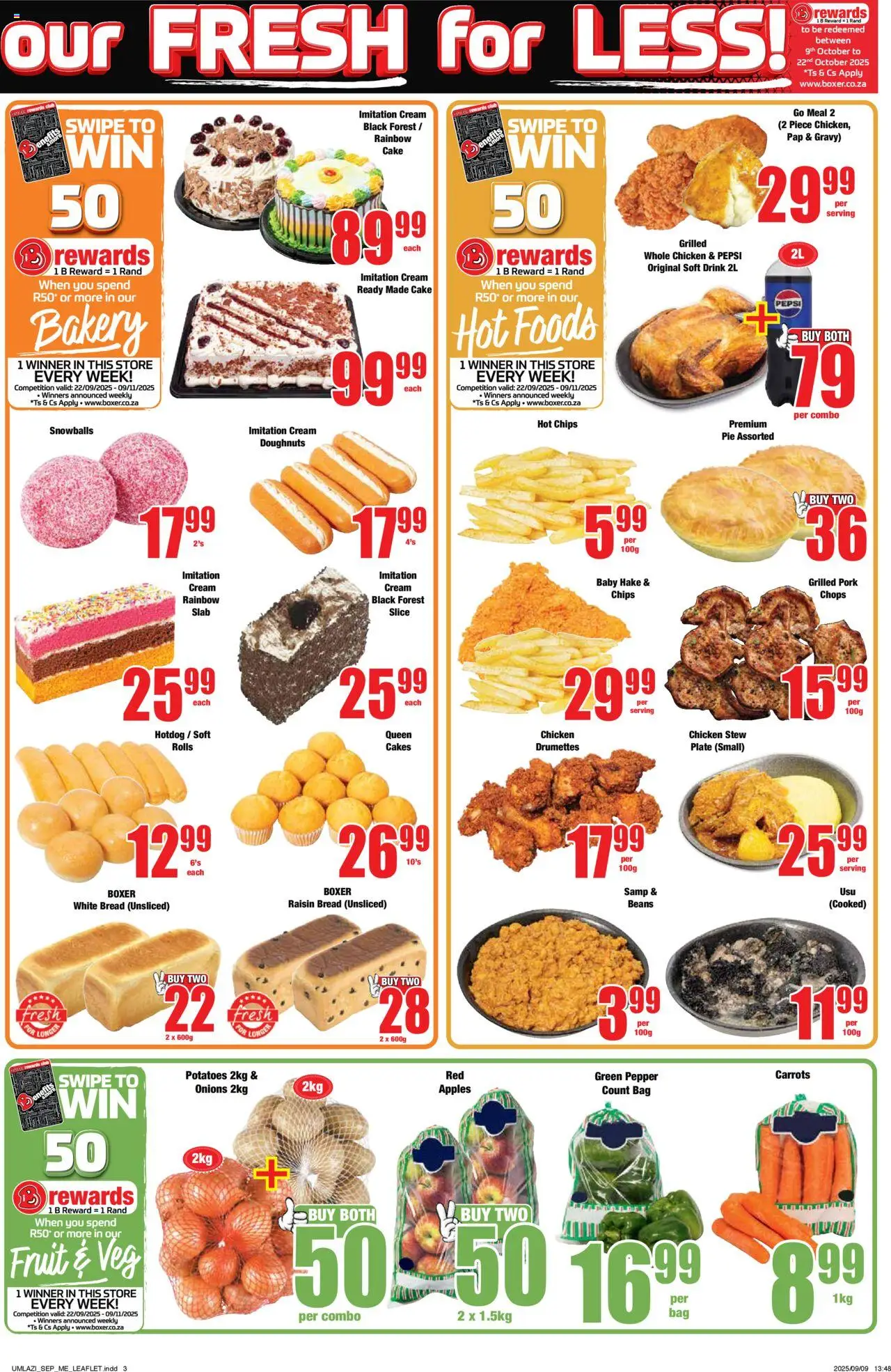 New Boxer catalogue – valid from 22.09.2025 | Page: 3 | Products: Plate, Carrots, Gravy, Onions