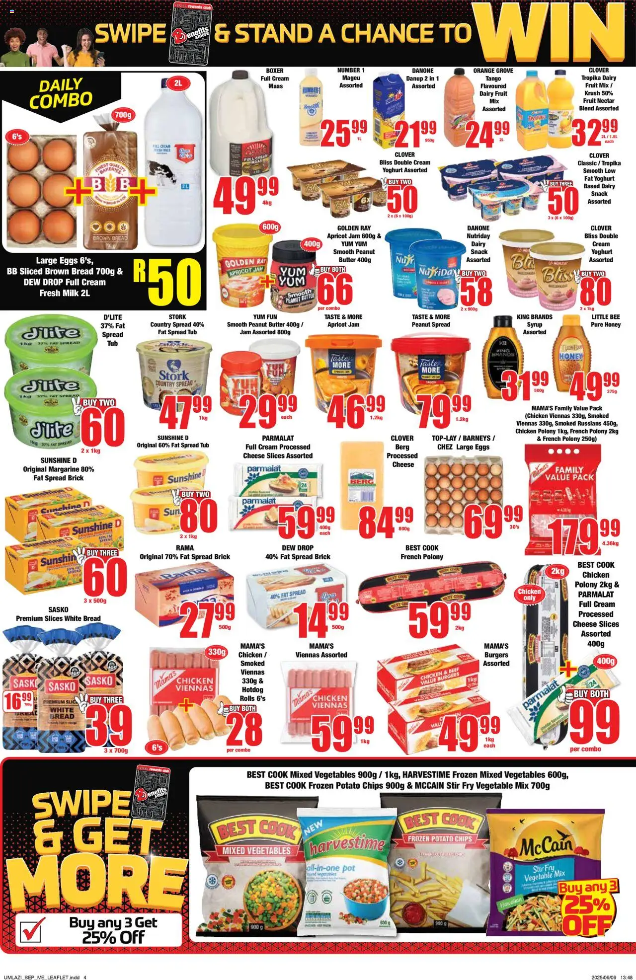New Boxer catalogue – valid from 22.09.2025 | Page: 4 | Products: Eggs, Bread, Polony, Syrup