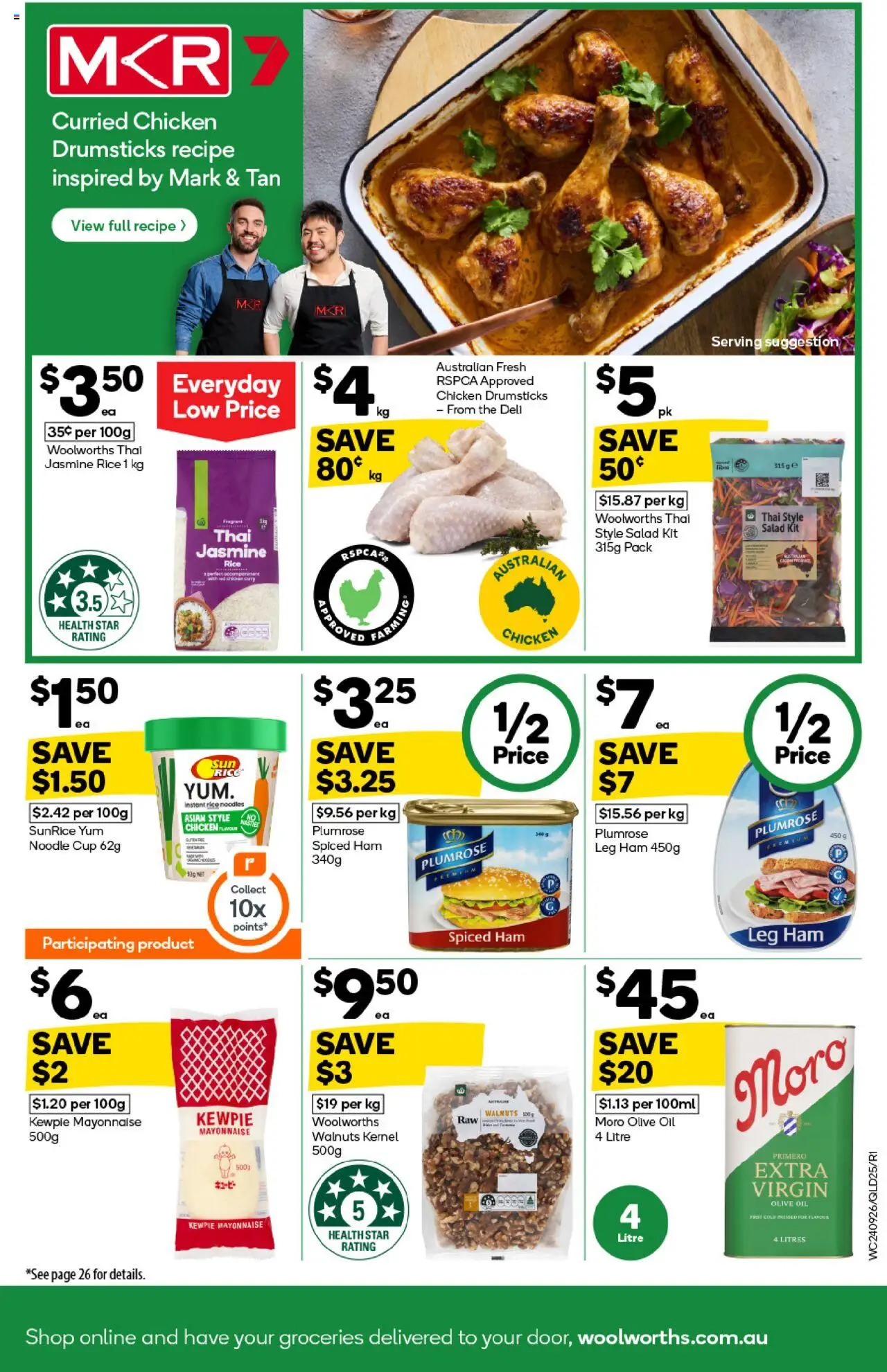 Woolworths catalogue - valid from 24.09.2025 | Page: 25 | Products: Chicken, Rice, Noodles, Mayonnaise