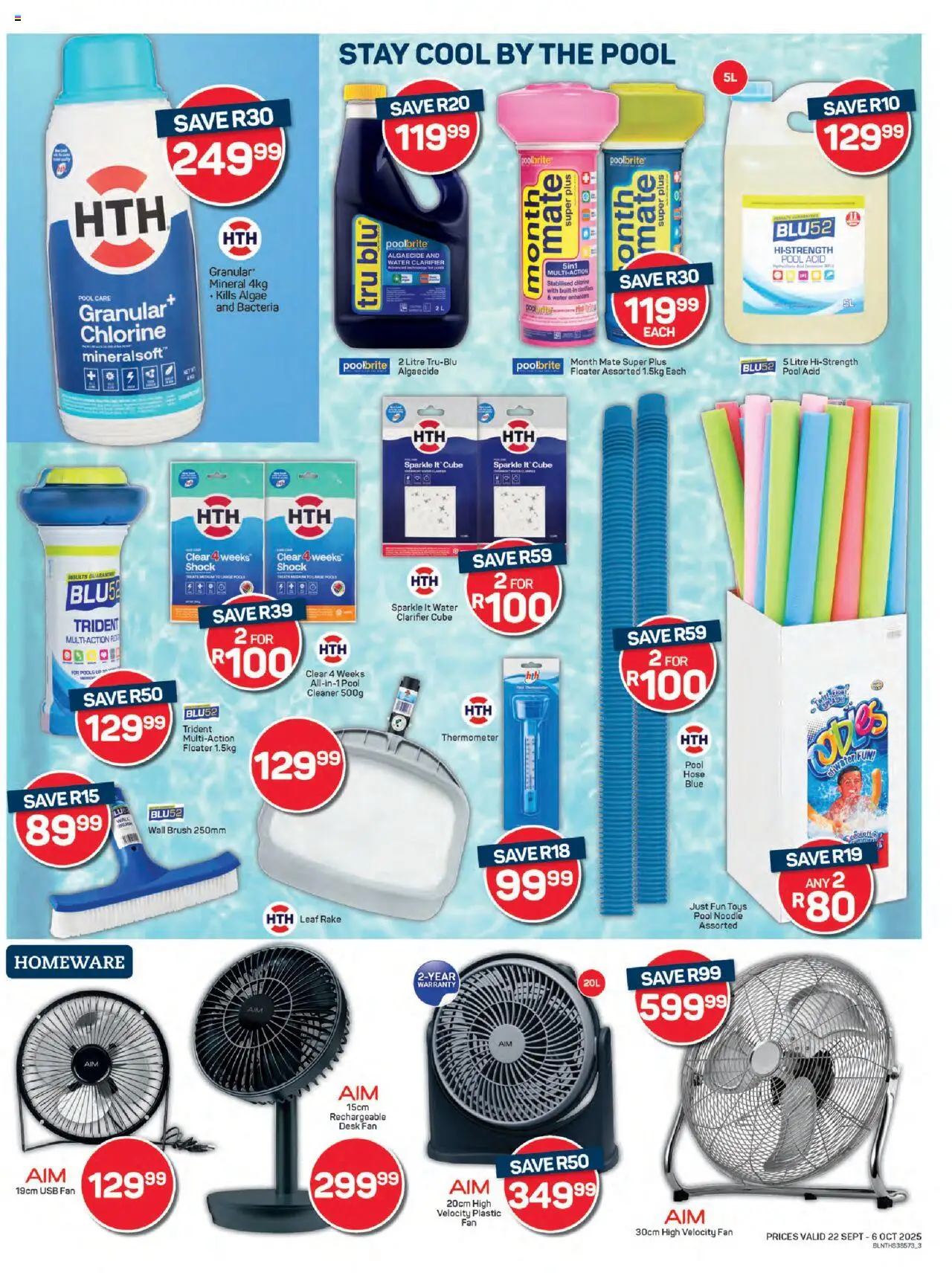 New Pick n Pay catalogue – valid from 22.09.2025 | Page: 3 | Products: Desk, Fan, Toys, Water