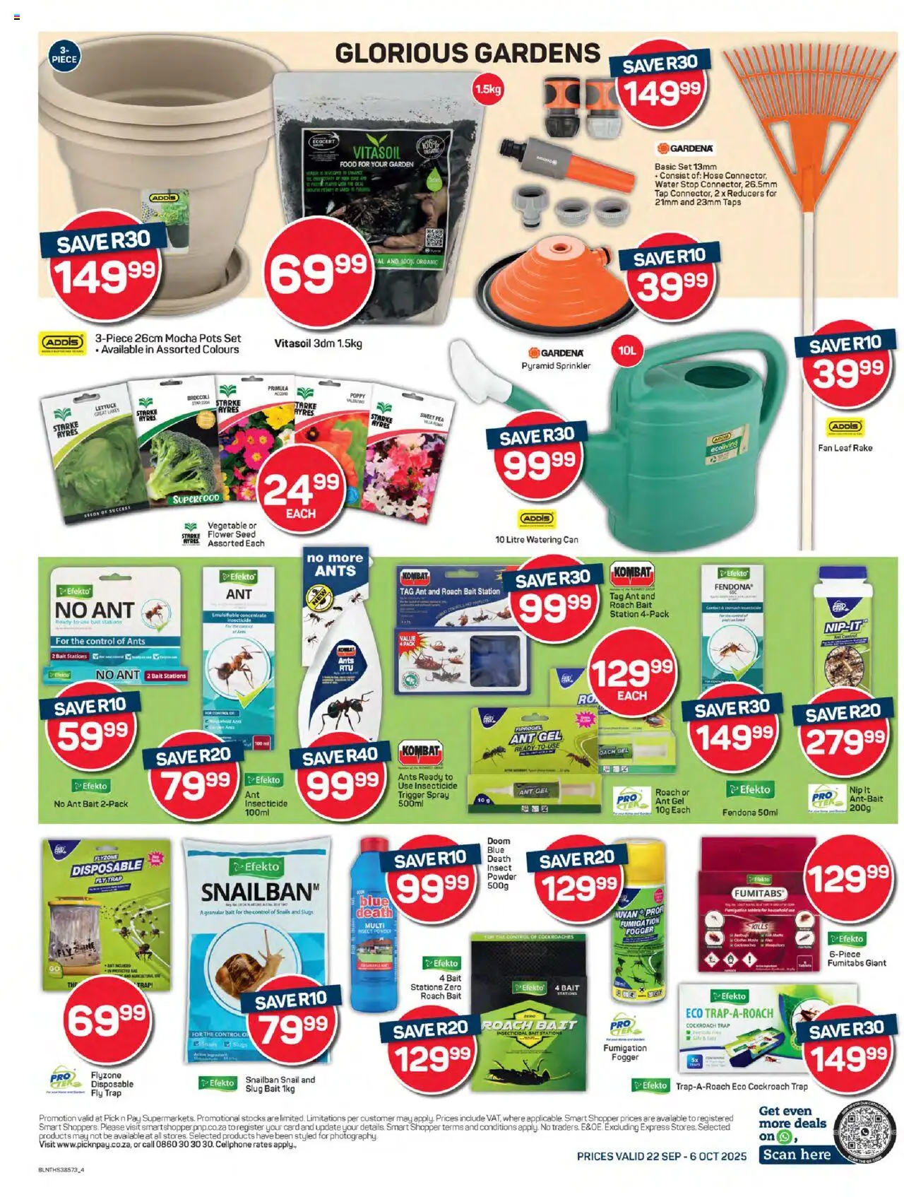 New Pick n Pay catalogue – valid from 22.09.2025 | Page: 4 | Products: Fan, Pots, Tap, Pea