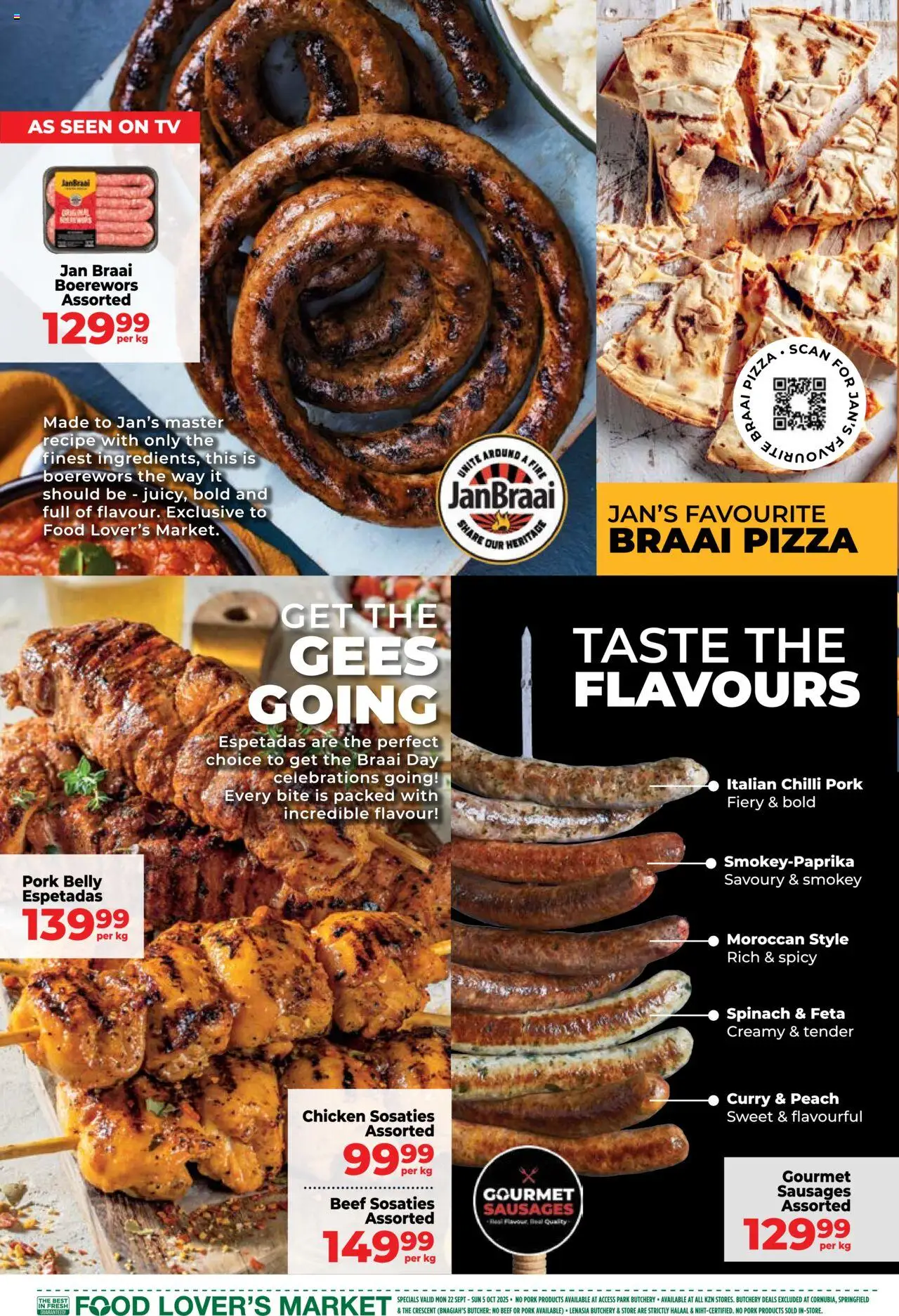 New Food Lover's Market catalogue – valid from 22.09.2025 | Page: 2 | Products: Pork, Beef, Peach, Chilli