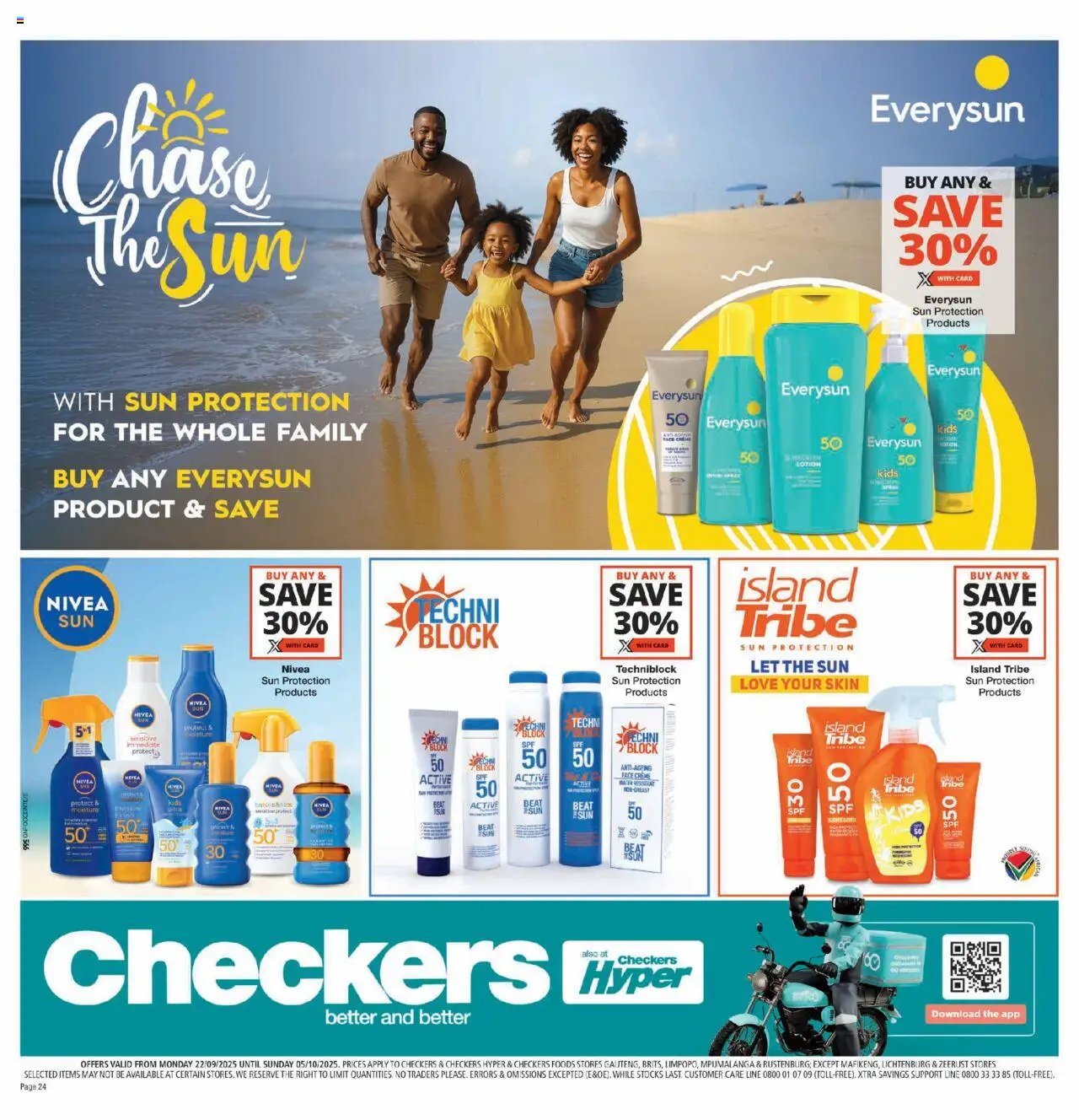 New Checkers catalogue – valid from 22.09.2025 | Page: 24 | Products: Water, Lotion