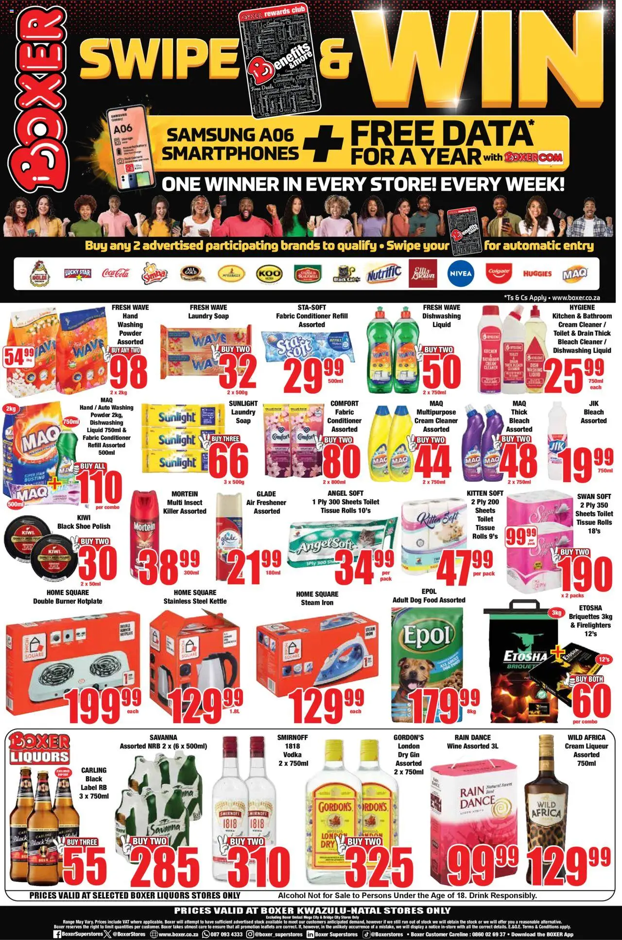 New Boxer catalogue – valid from 22.09.2025 | Page: 12 | Products: Hat, Iron, Wine, Dishwashing liquid