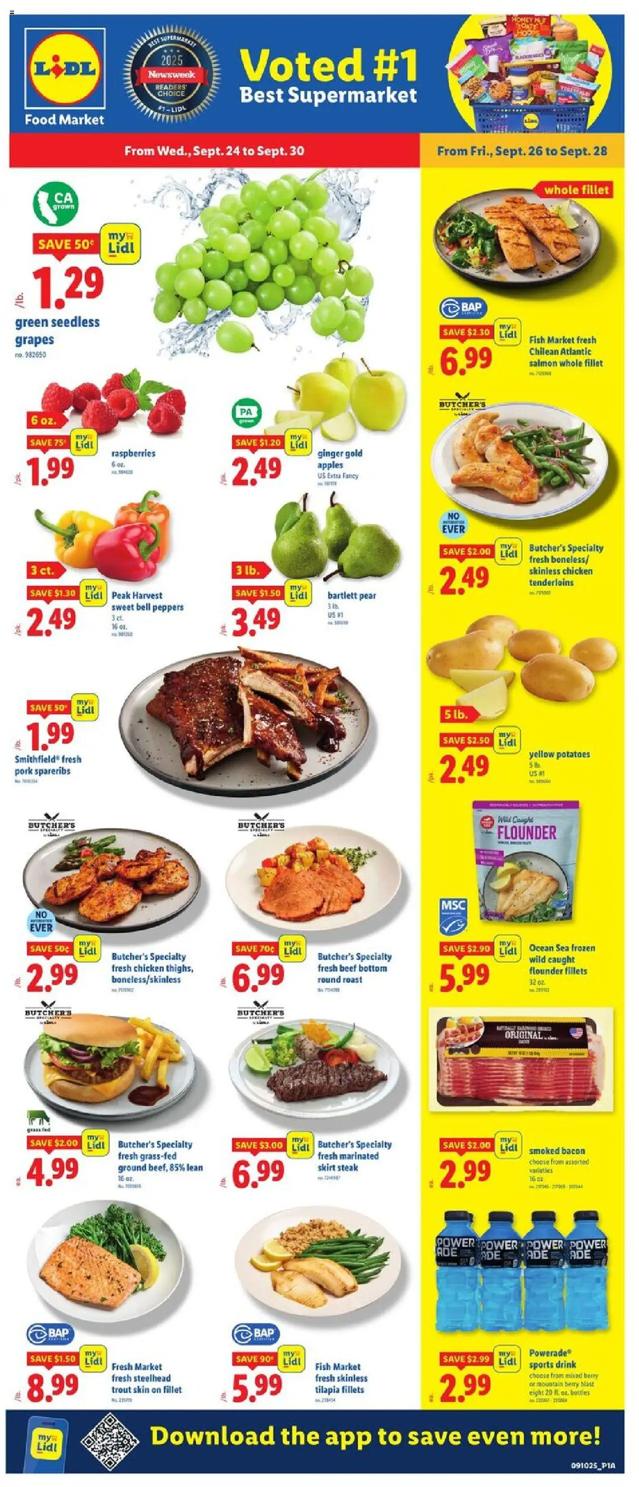 Lidl Weekly Ad - NY - valid from 24.09.2025 | Page: 1 | Products: Ginger, Fish, Potatoes, Grapes