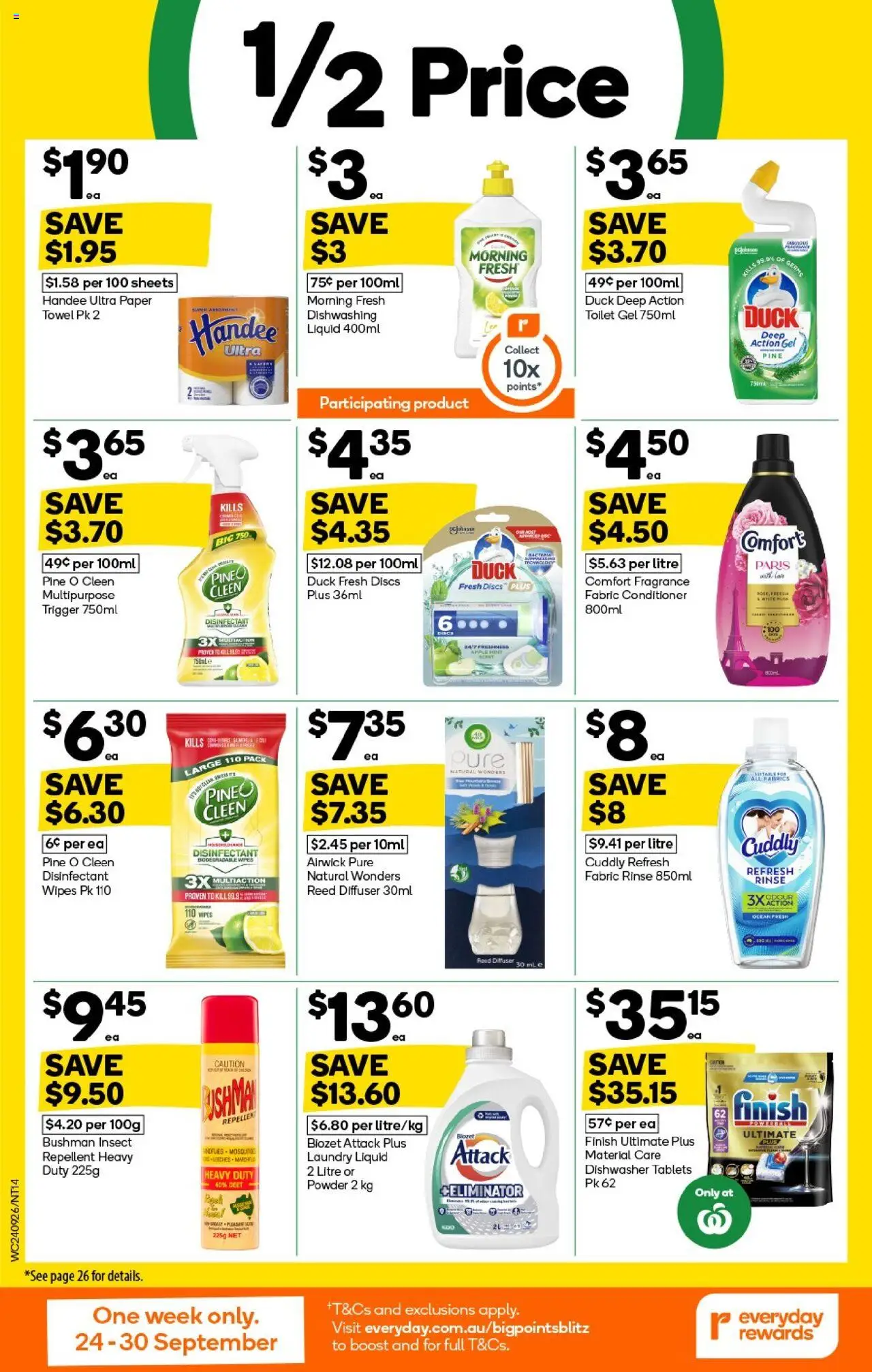 Woolworths catalogue - valid from 24.09.2025 | Page: 14 | Products: Fragrance, Powder, Dishwasher tablets, Multipurpose