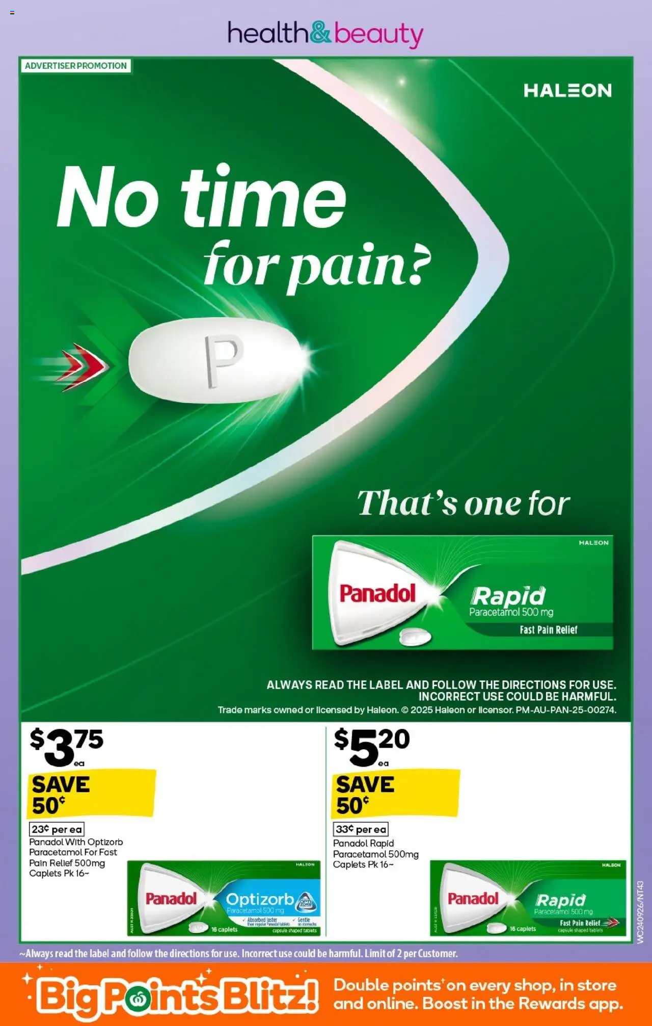 Woolworths catalogue - valid from 24.09.2025 | Page: 43 | Products: Tablets, Pain relief
