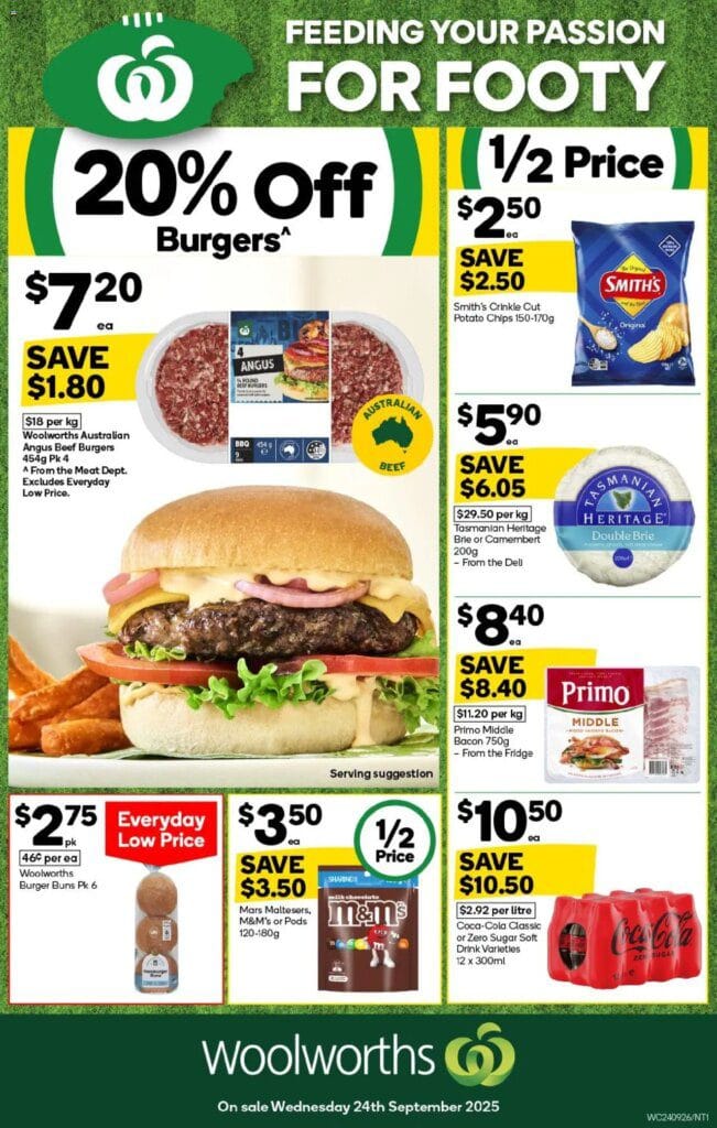 Woolworth supermarket catalogue Wednesday 24 September