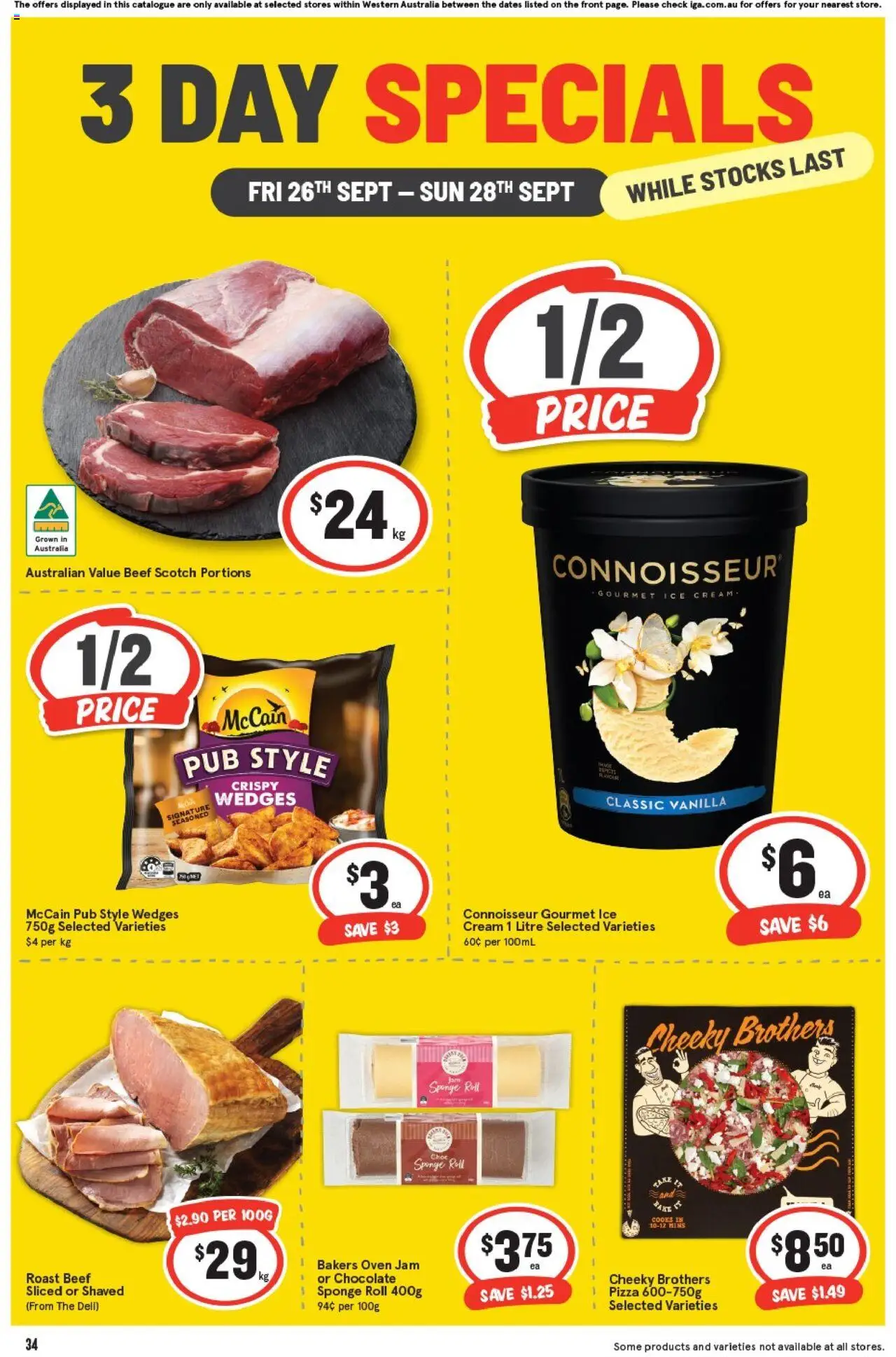 IGA catalogue - valid from 26.09.2025 | Page: 1 | Products: Chocolate, Cream, Ice cream, Oven