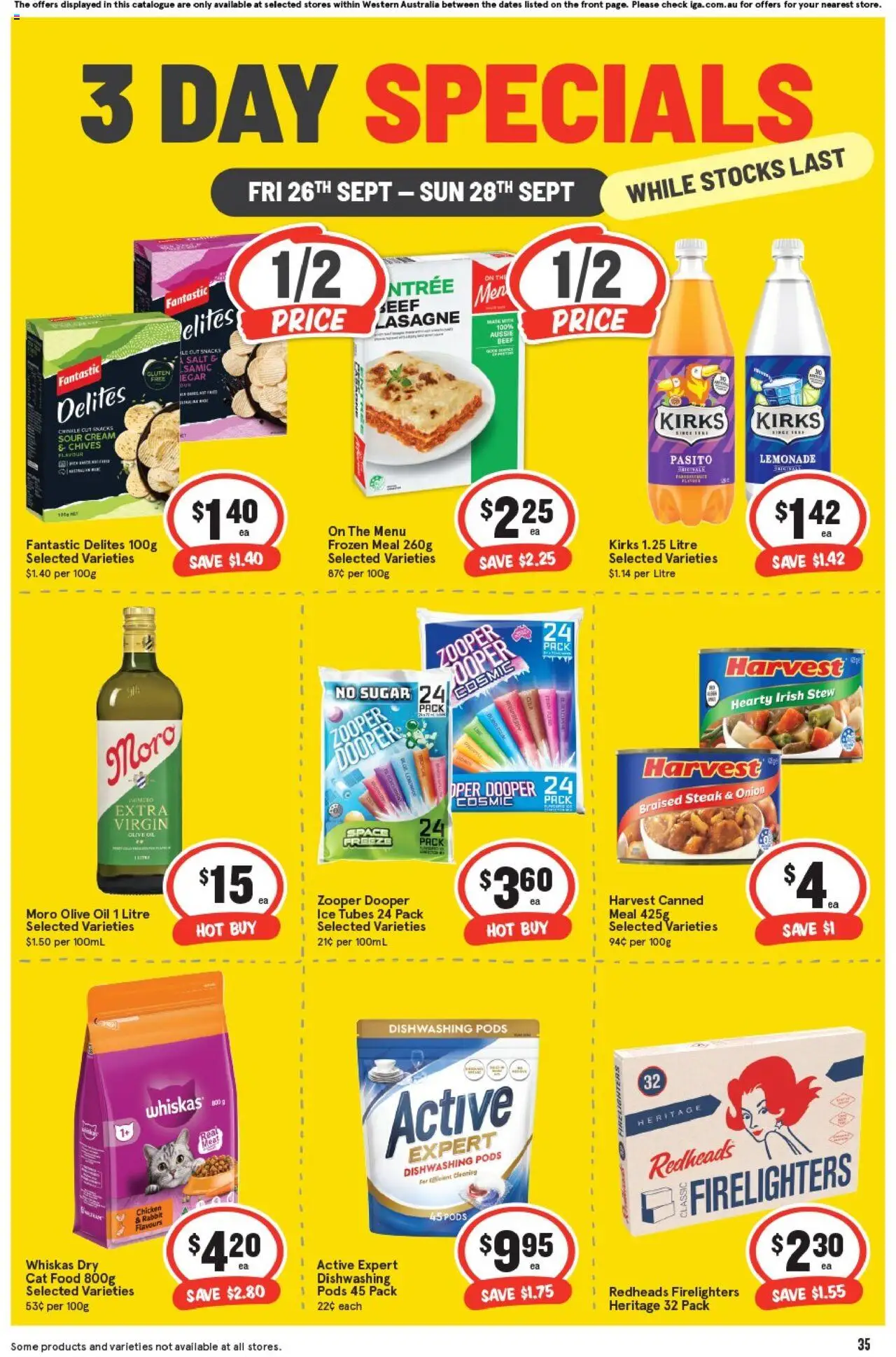 IGA catalogue - valid from 26.09.2025 | Page: 2 | Products: Chicken, Beef, Olive oil, Sugar