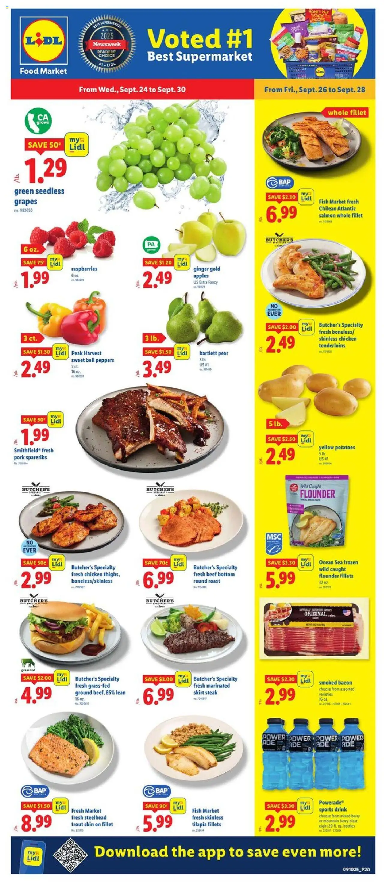 Lidl Weekly Ad - valid from 24.09.2025 | Page: 1 | Products: Ginger, Fish, Beef, Potatoes
