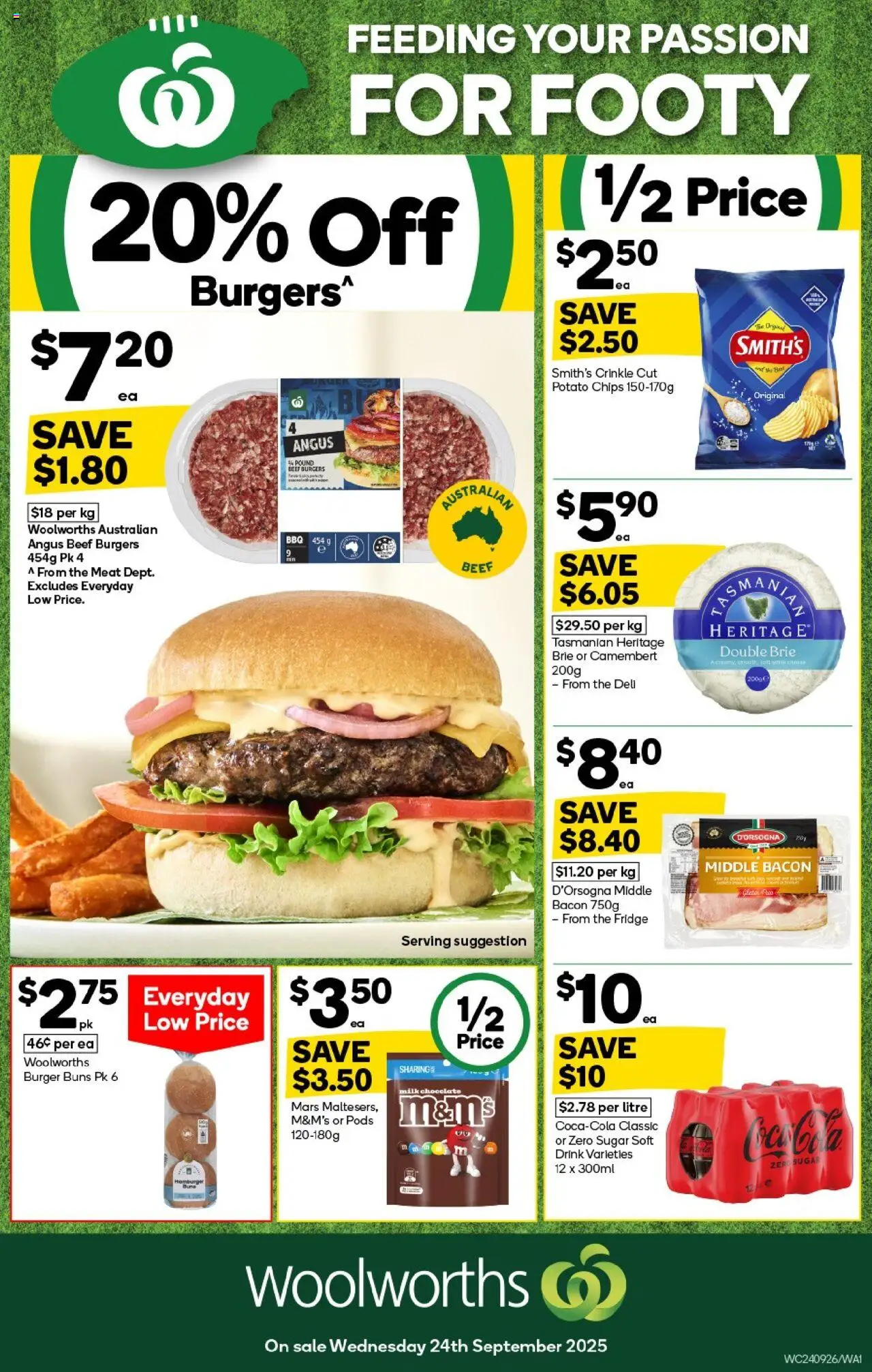 Woolworths catalogue - valid from 24.09.2025 | Page: 1 | Products: Milk, Beef, Meat, Fridge