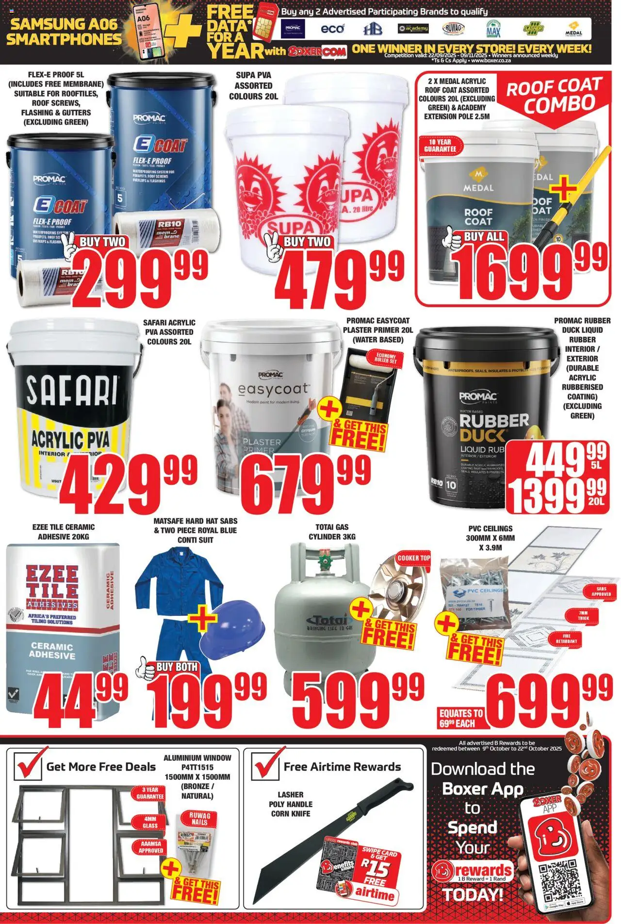 New Boxer catalogue – valid from 22.09.2025 | Page: 3 | Products: Suit, Hat, Adhesive, Water