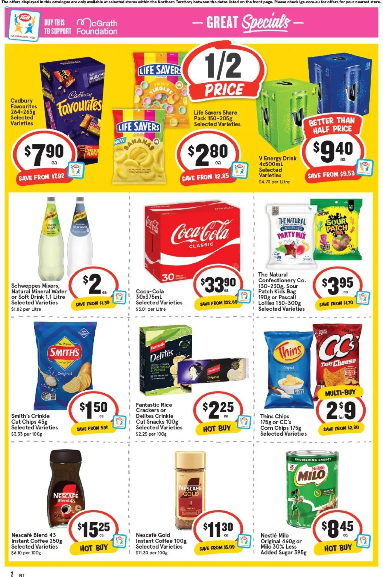IGA catalogue - valid from 24.09.2025 | Page: 2 | Products: Chips, Lemon, Lime, Nescafe