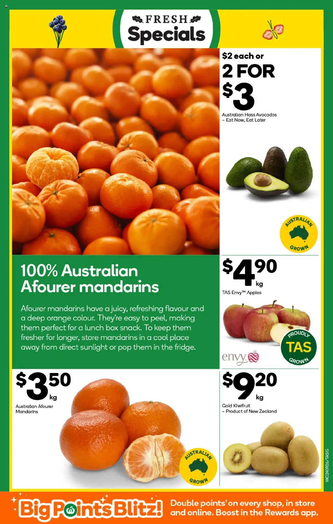 Woolworths catalogue - valid from 24.09.2025 | Page: 15 | Products: Box, Apples, Kiwifruit, Mandarins